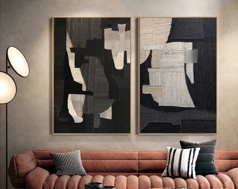 Wabi Sabi Abstract Wall Art Set of 2 #WA033
