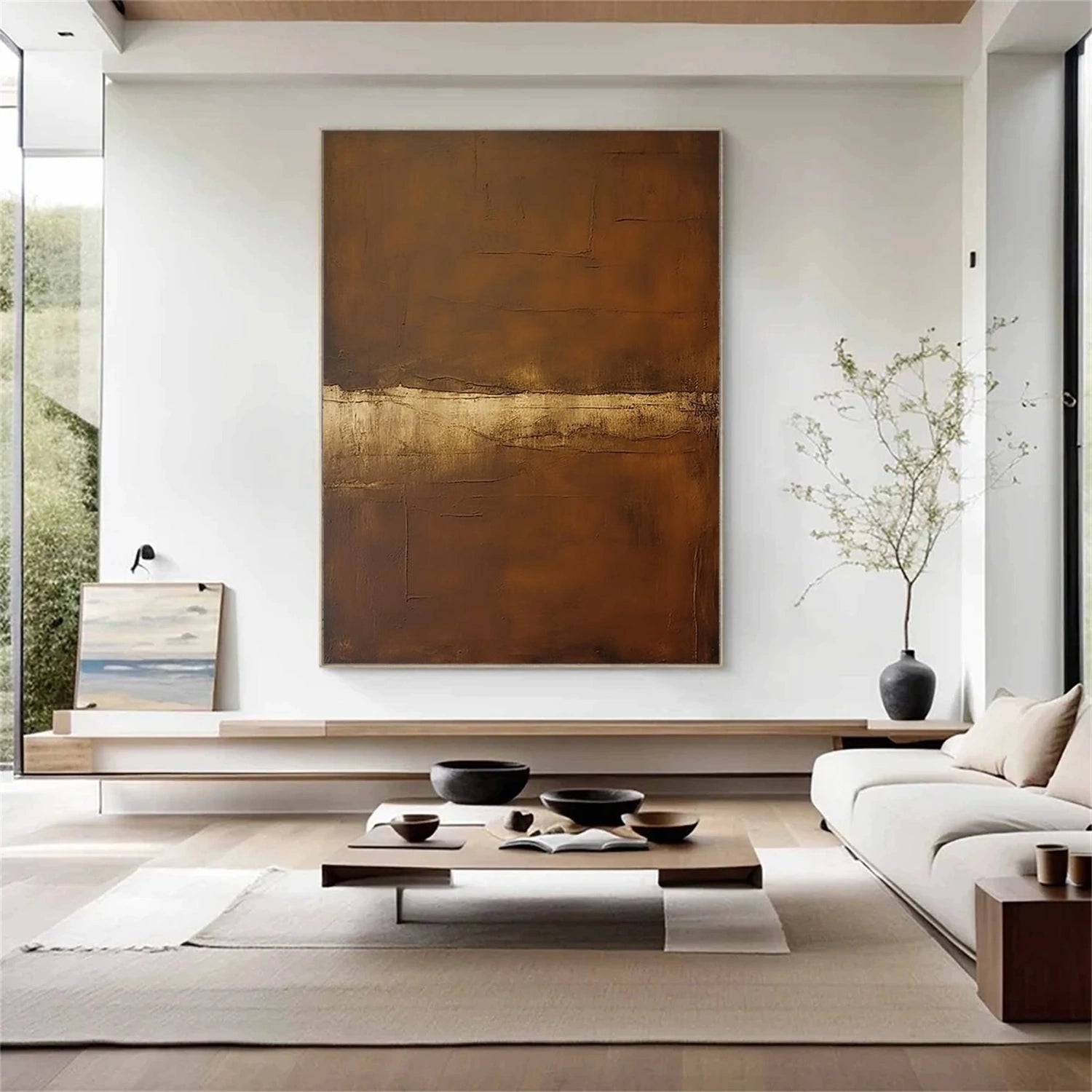 Brown Abstract Wall Art #AW111