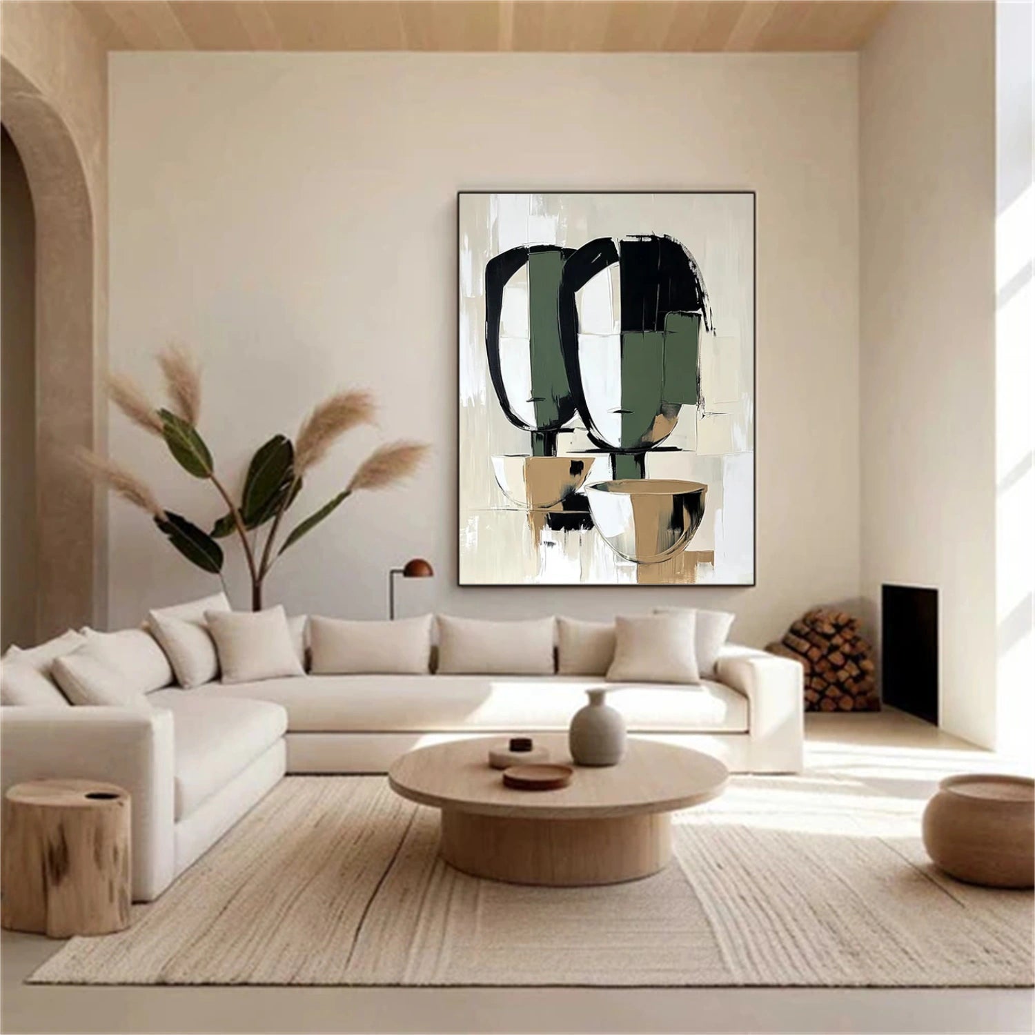 Abstract Portrait Textured Wall Art #WP009