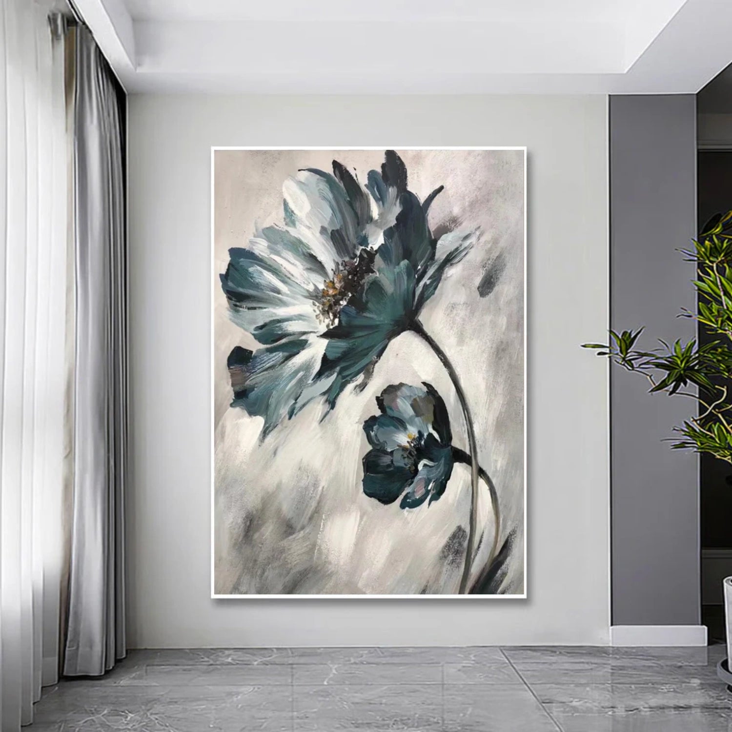 Tree And Flower Abstract Wall Art #TF158