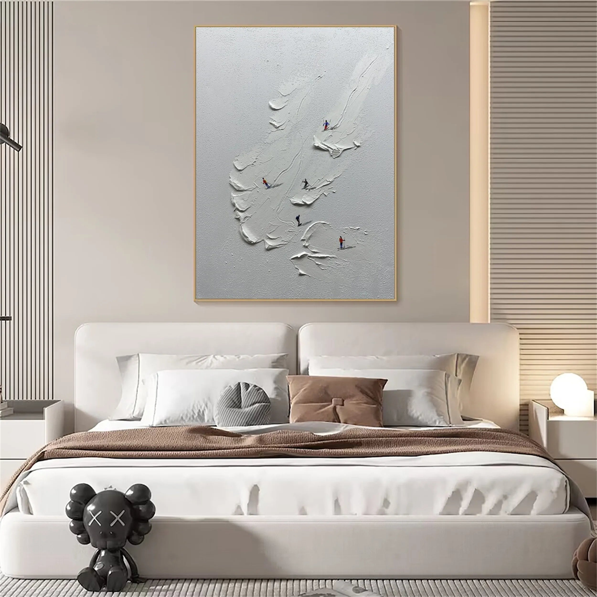 White Textured Minimalist Wall Art #WT156