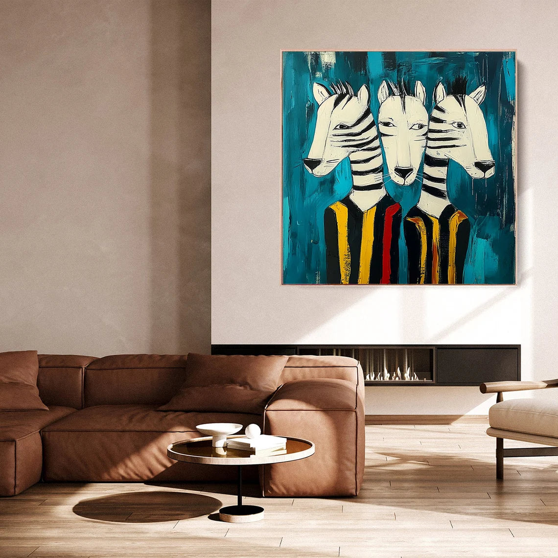 Abstract Animal Art Zebras Texture Wall Art #AT005