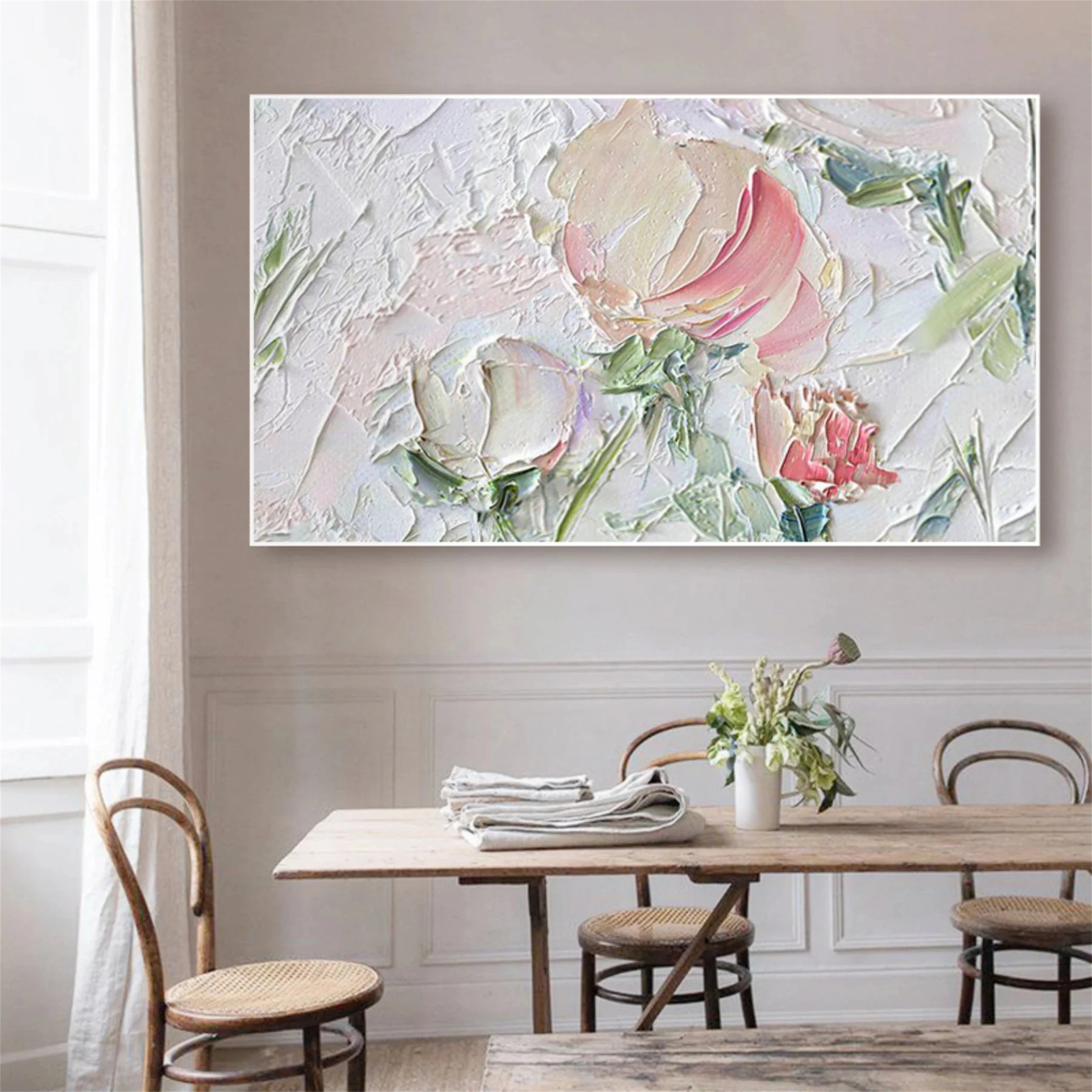 Colorful Tree And Flower Painting #TF002