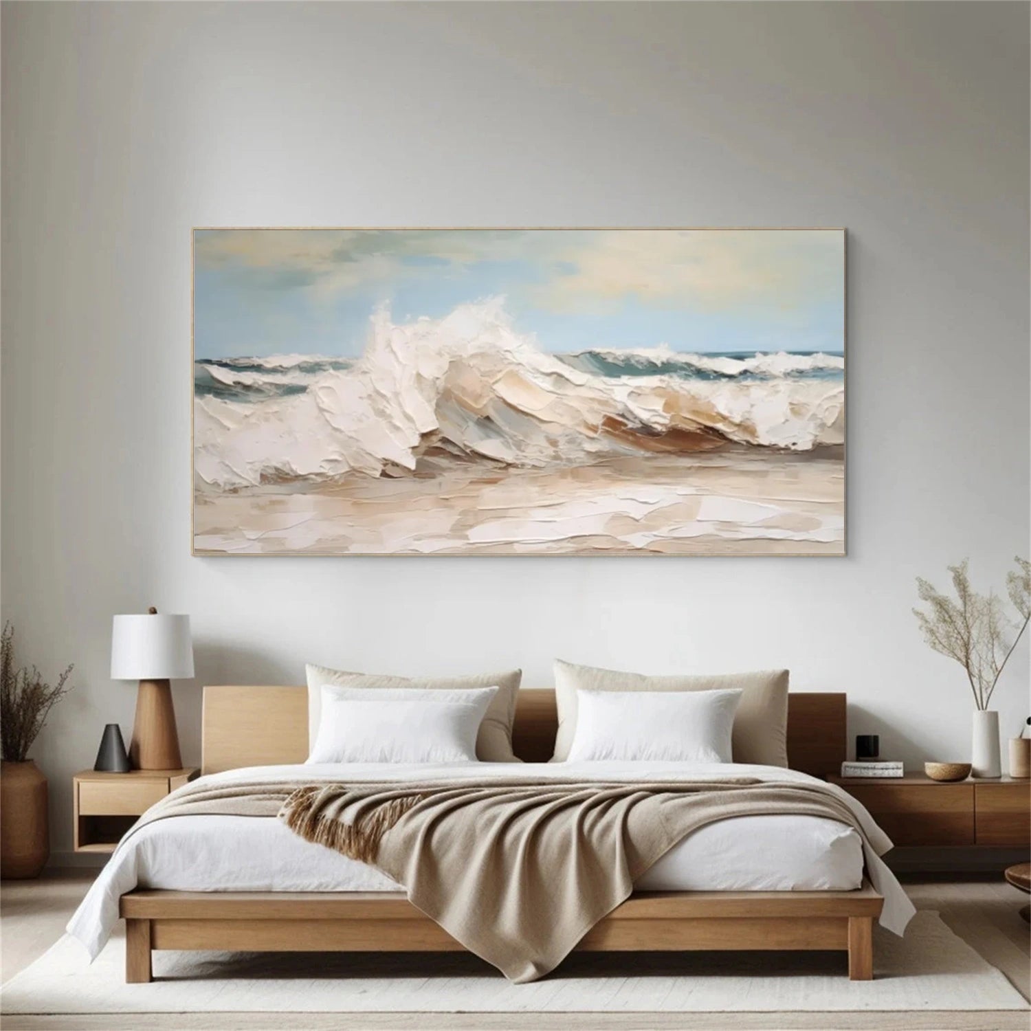 Sky And Ocean Abstract Textured Wall Art #SO264