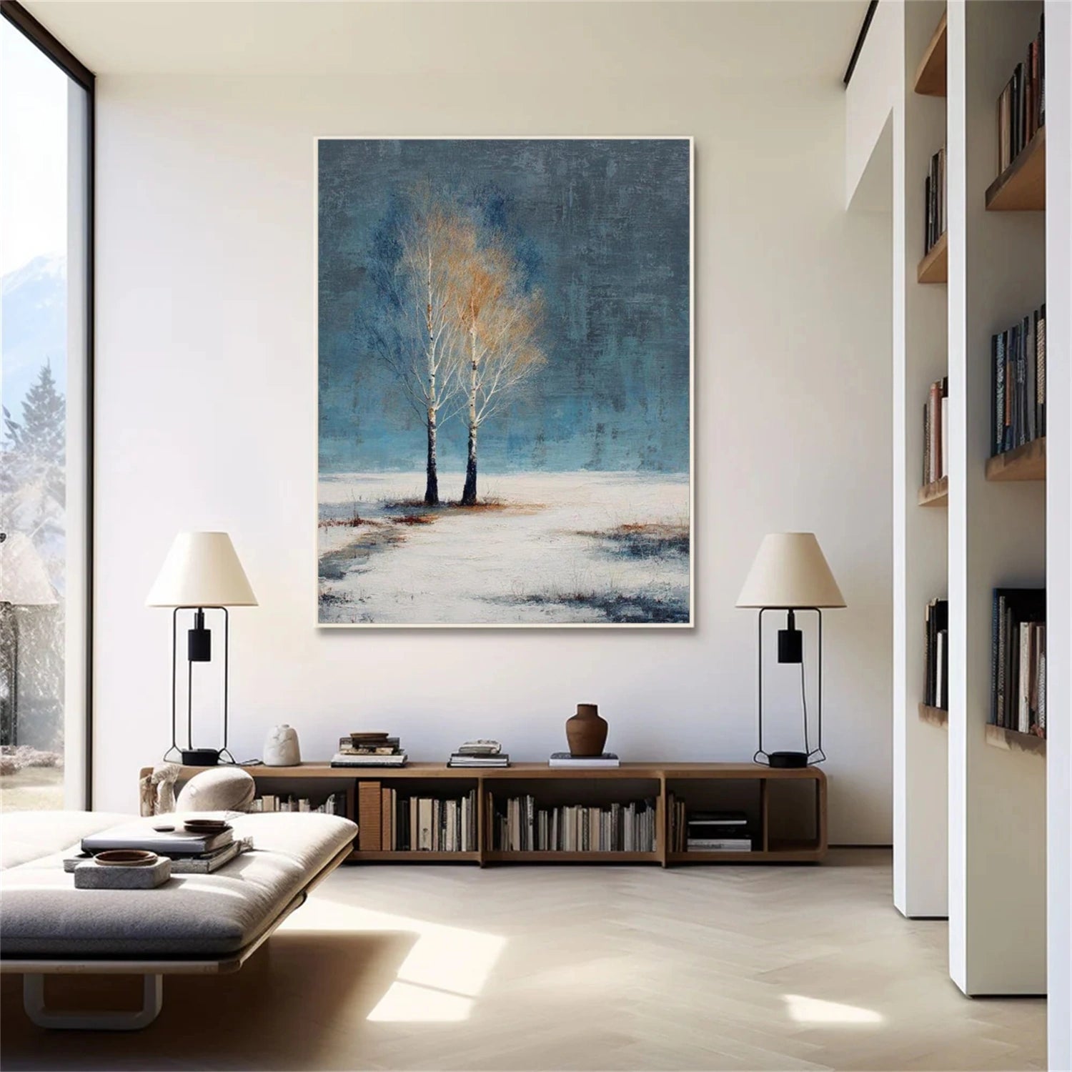 Tree And Flower Abstract Wall Art #TF194