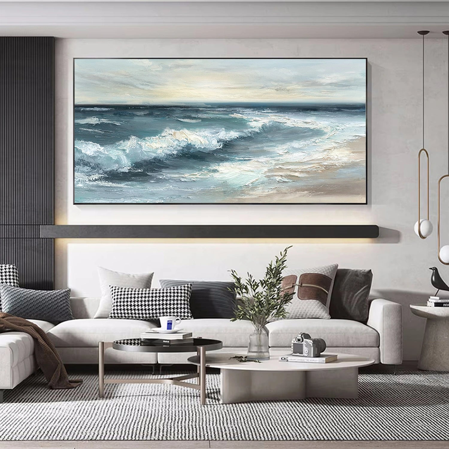 Sky And Ocean Abstract Wall Art #SO328