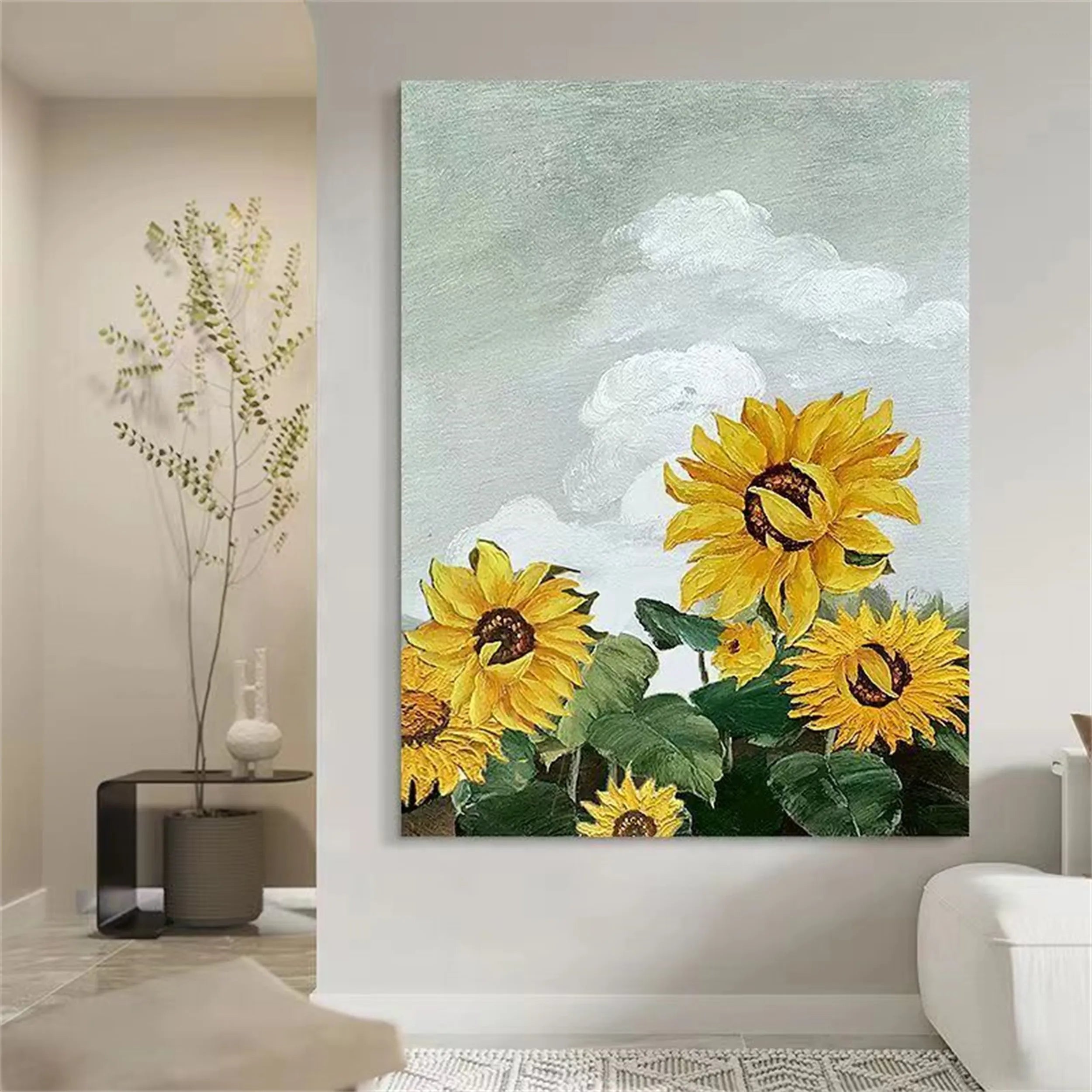 Colorful Tree And Flower Painting #TF064
