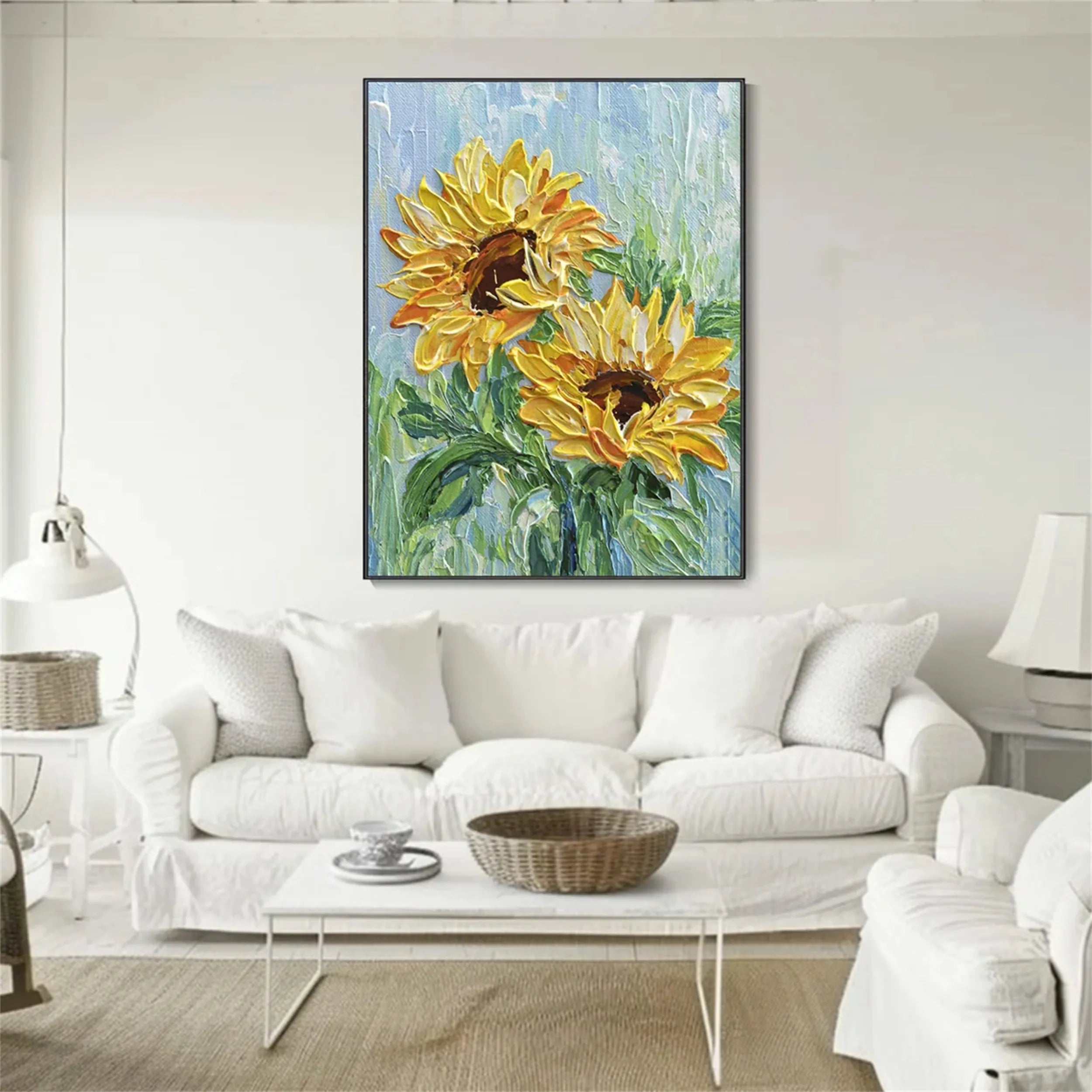 Colorful Tree And Flower Painting #TF059