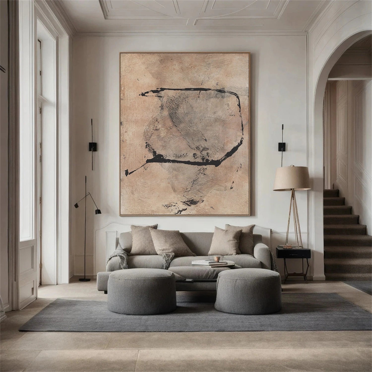 Wabi Sabi Abstract Canvas Art #WA198