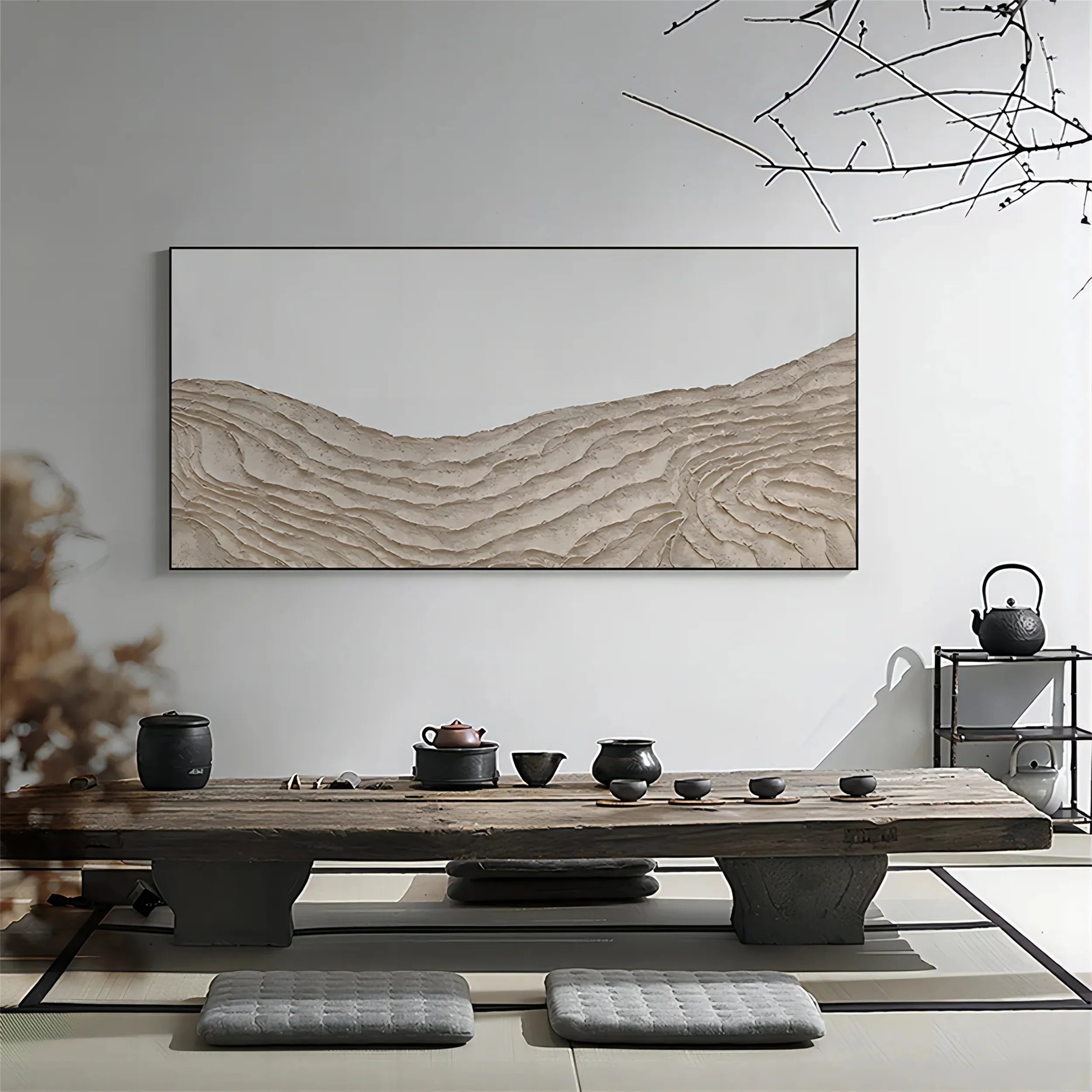 White Textured Minimalist Wall Art #WT099