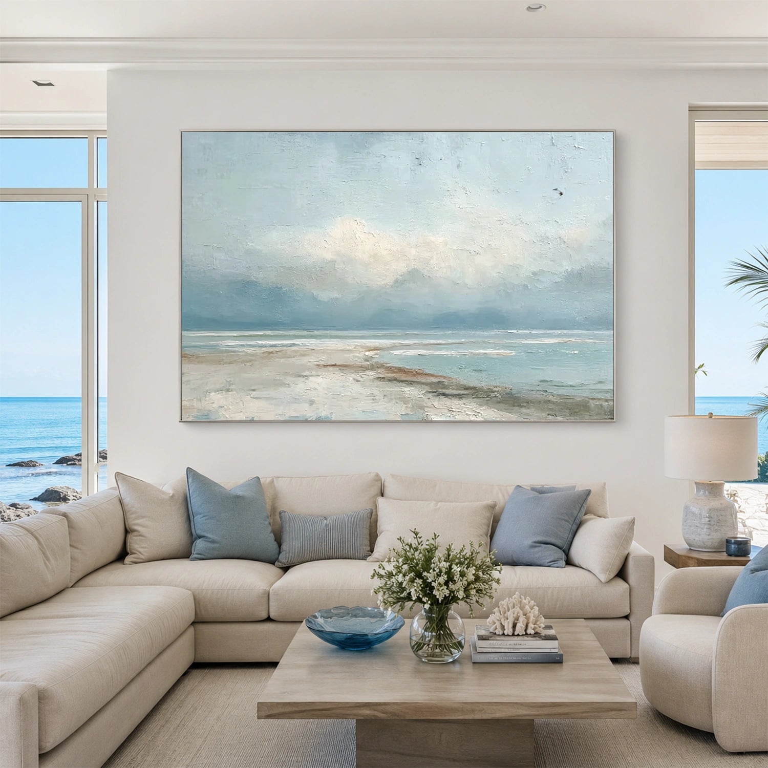 Sky And Ocean Abstract Wall Art #SO434