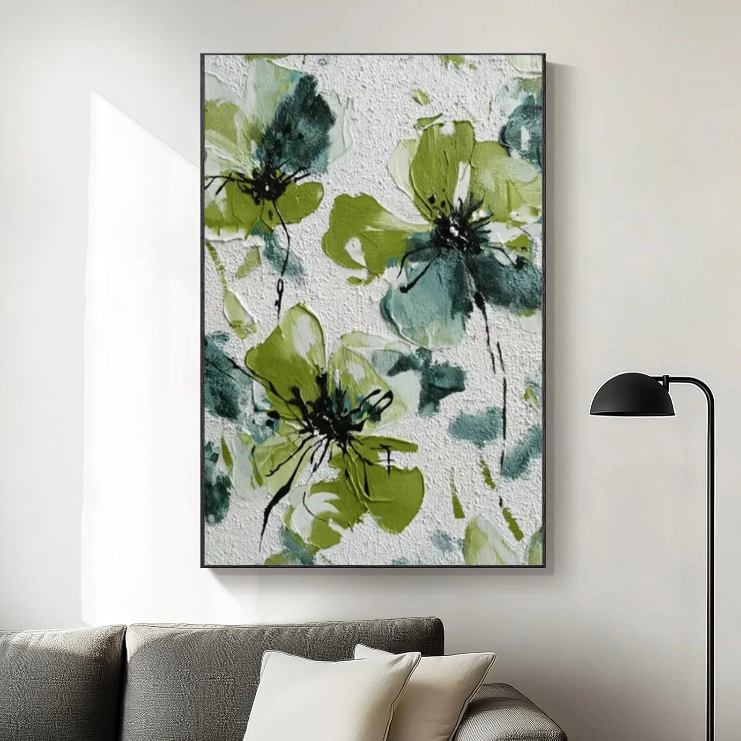 Tree And Flower Abstract Textured Wall Art #TF142