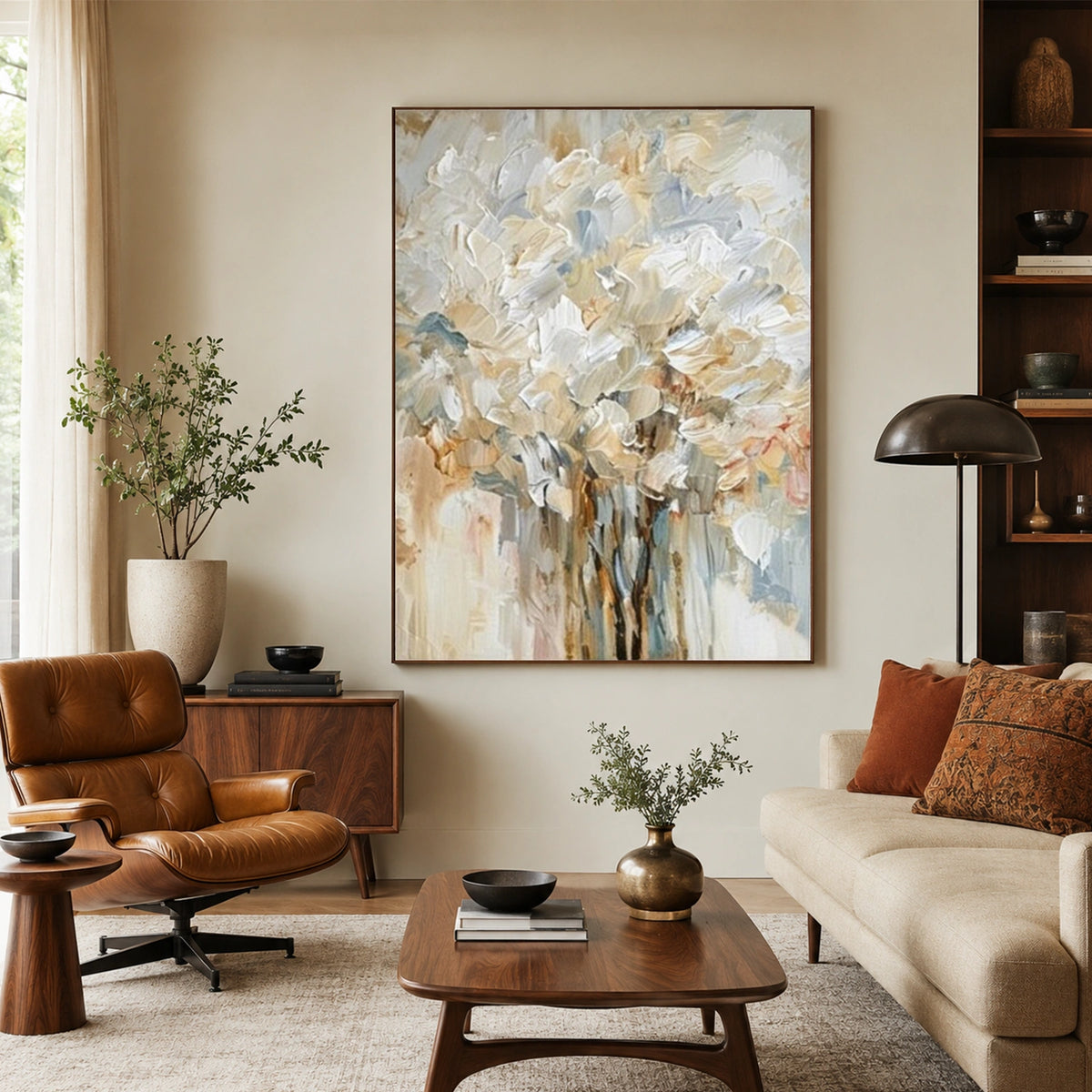 Tree And Flower Abstract Wall Art #TF241