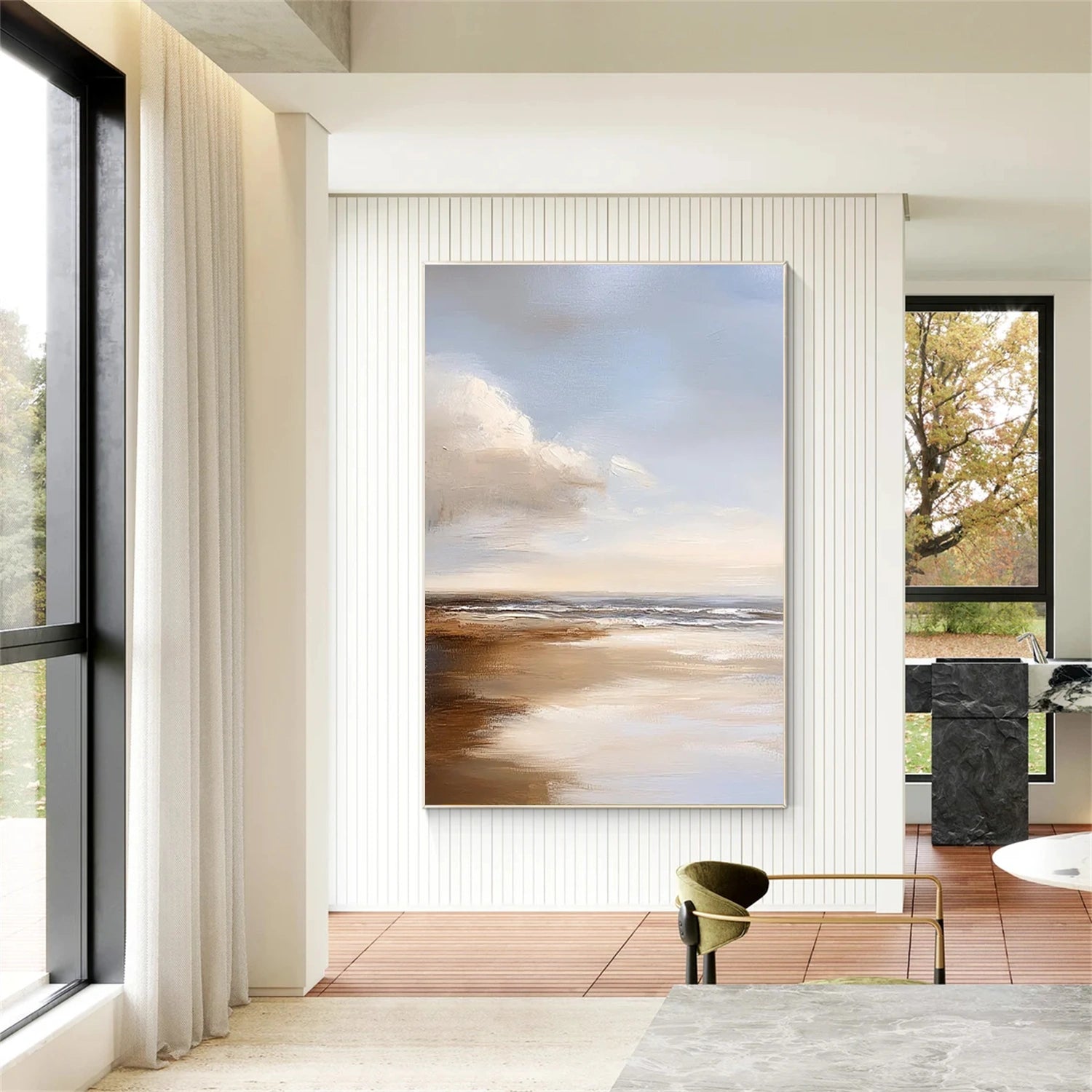 Sky And Ocean Abstract Wall Art #SO308