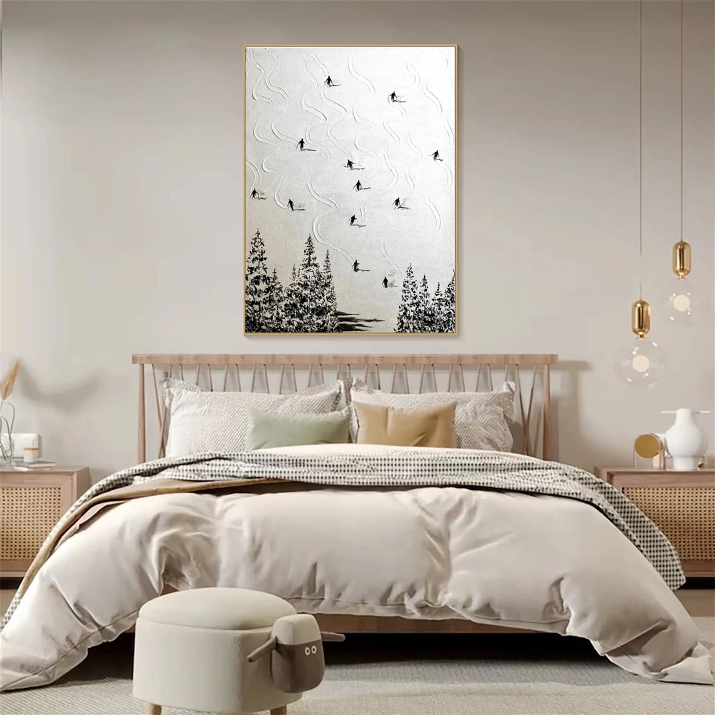White Textured Minimalist Wall Art #WT153