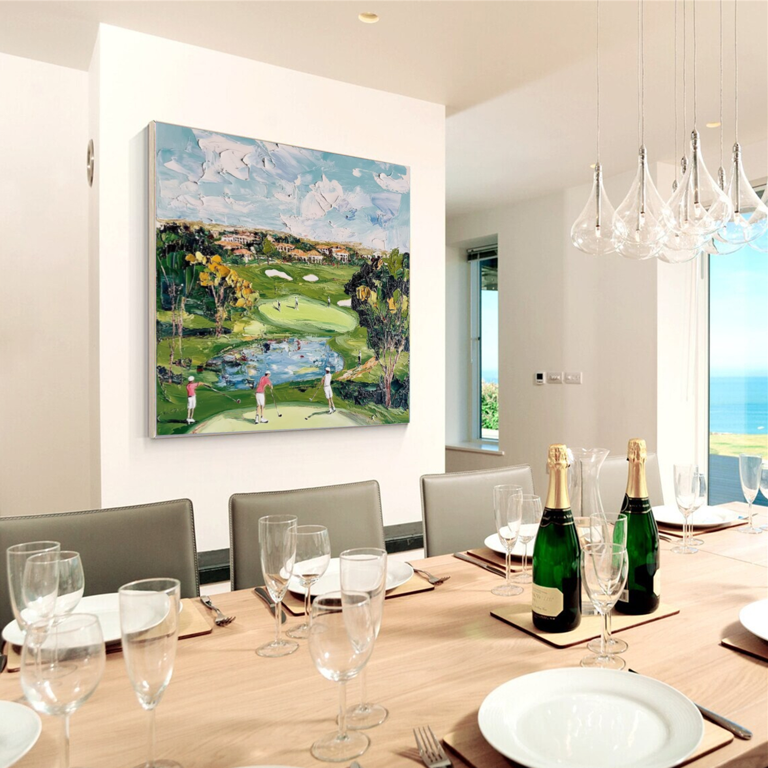 Golf Sport Textured Wall Art #BA014