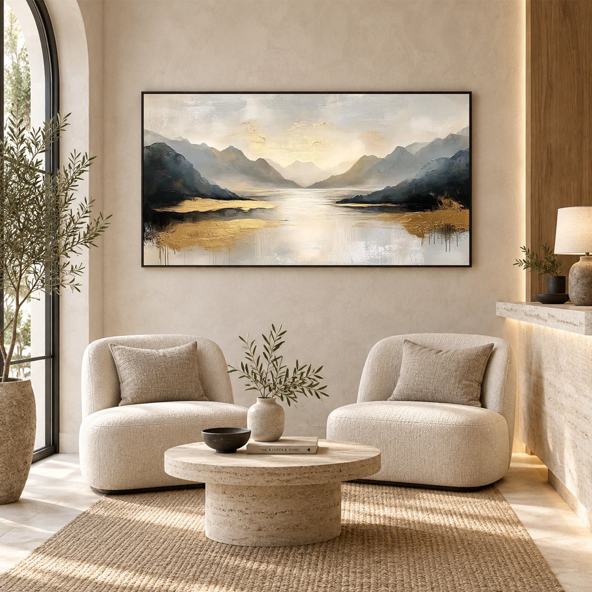 Abstract Mountain Canvas Art #WT275