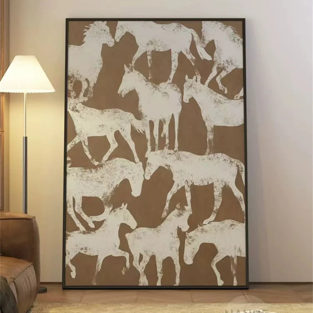 Abstract Animal Art Horse Texture Wall Art #AT001