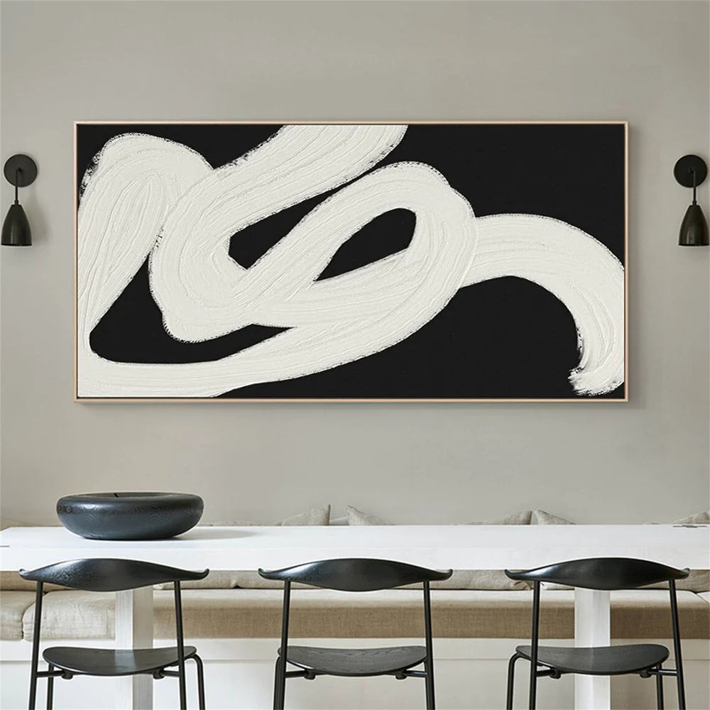 Black Textured Minimalist Wall Art #BT067