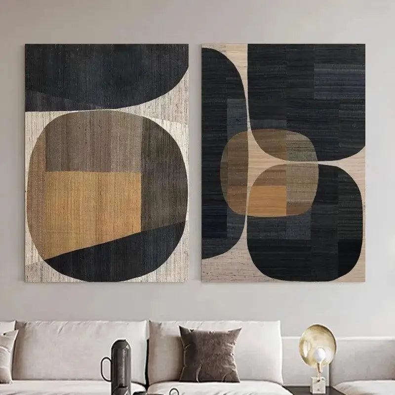 Wabi Sabi Abstract Wall Art Set of 2 #WA021