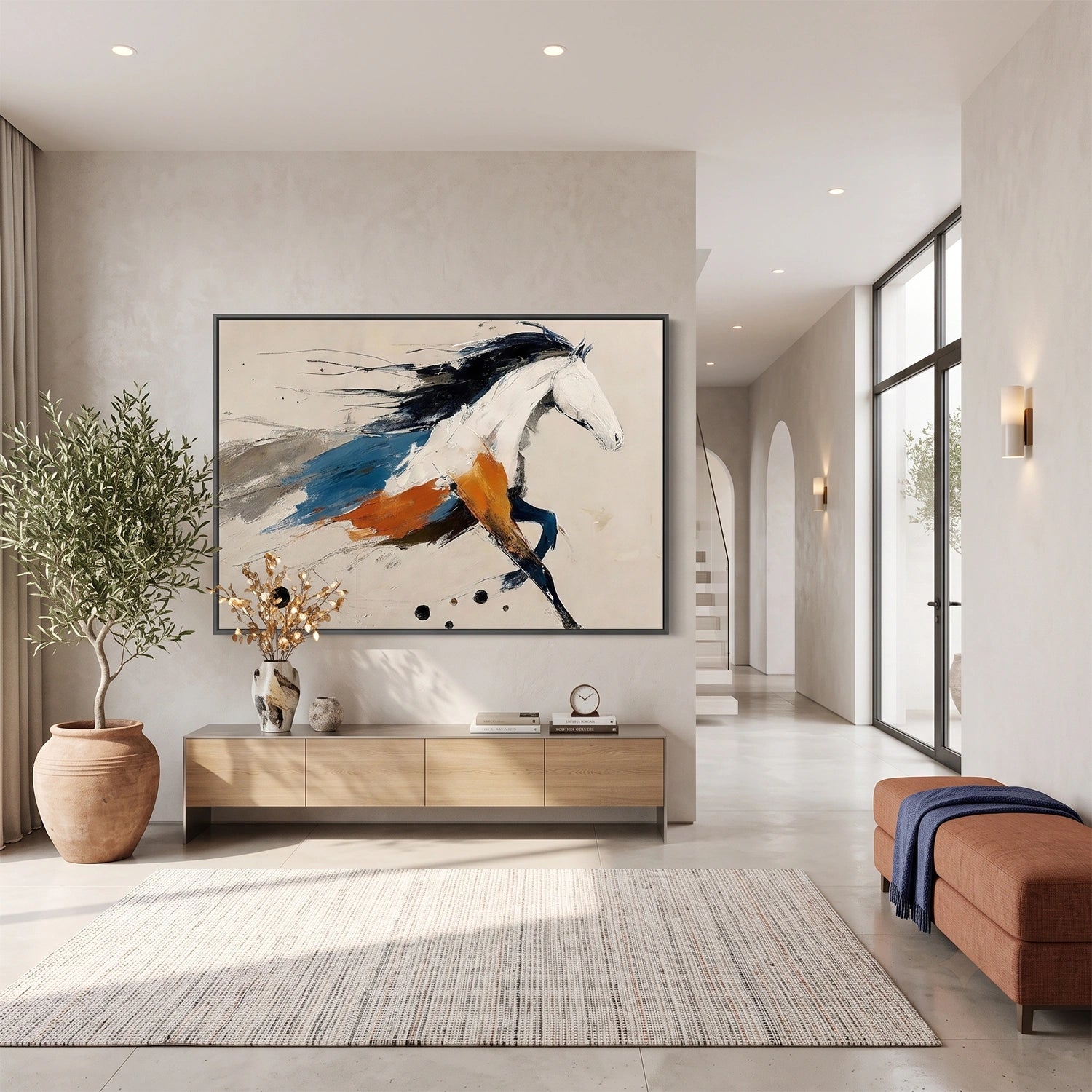 Abstract Animal Art Horse Wall Art #AT085