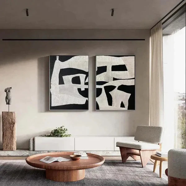 Wabi Sabi Abstract Wall Art Set of 2 #WA015