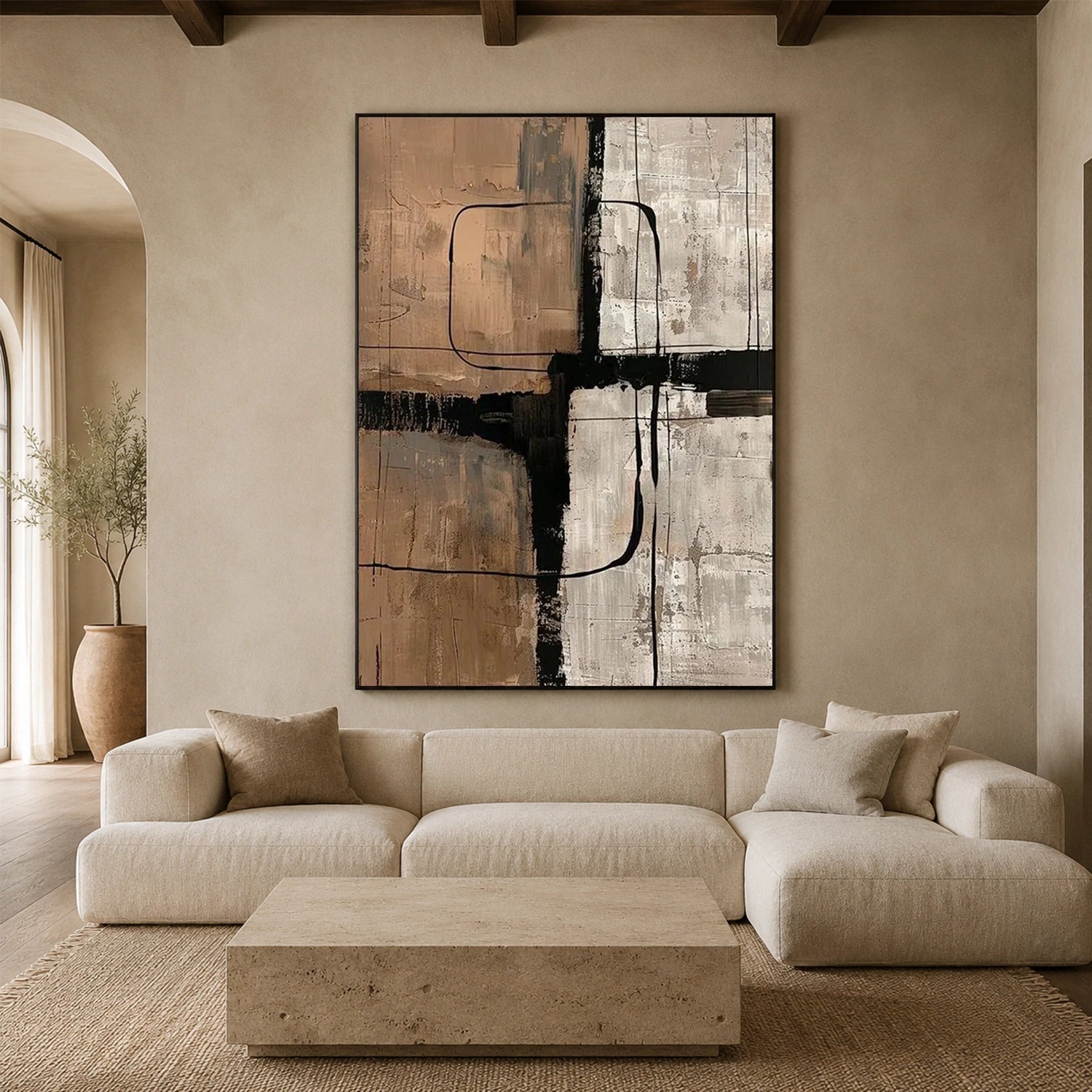Wabi Sabi Abstract Canvas Art #WA275