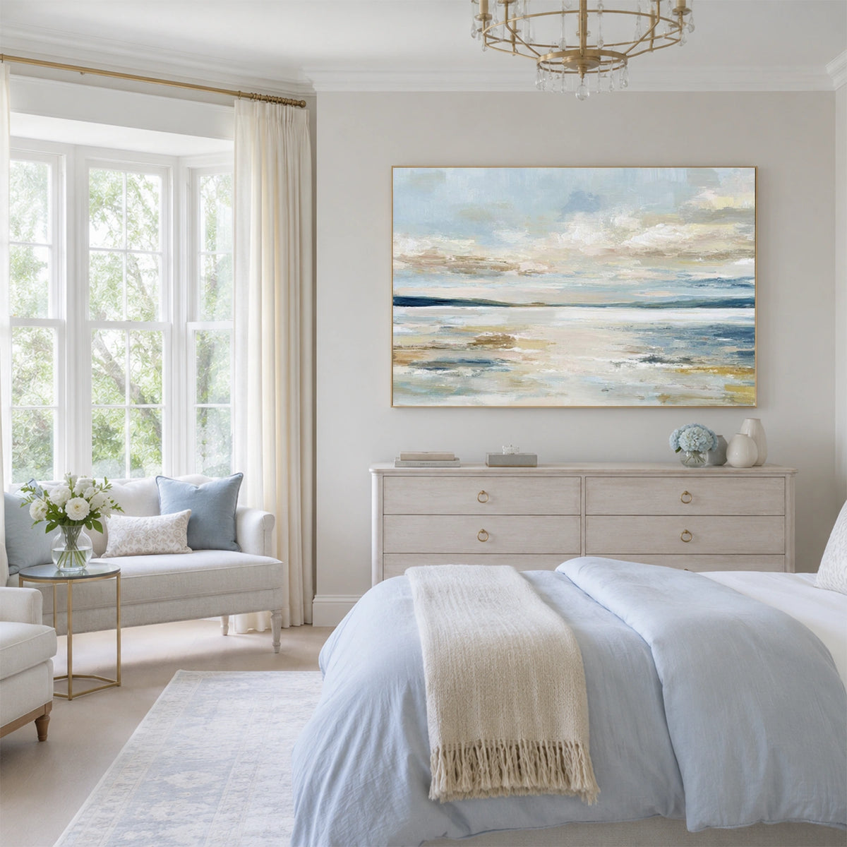 Sky And Ocean Abstract Wall Art #SO460
