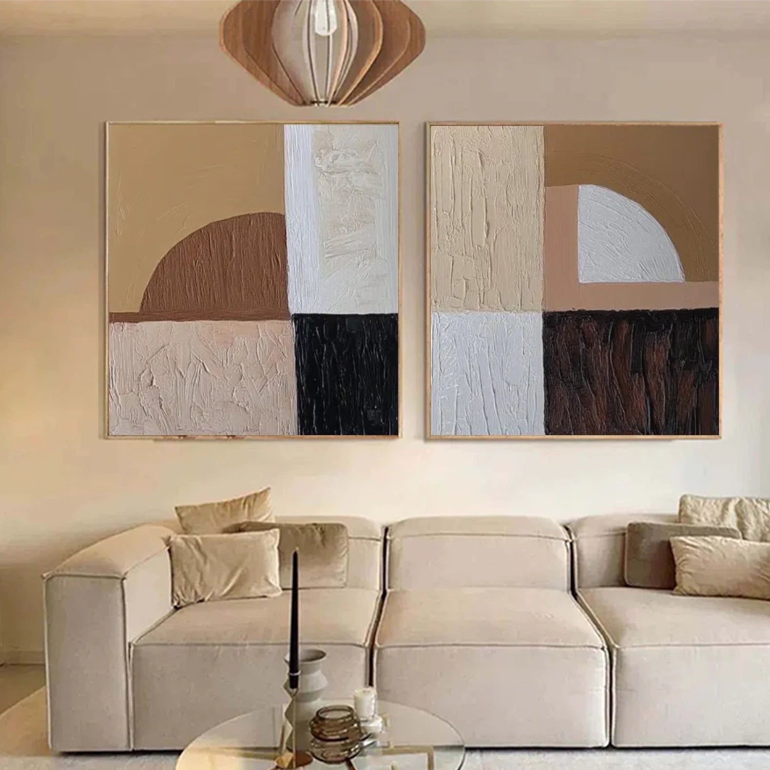 Abstract Textured Wall Art Set of 2 #AW155