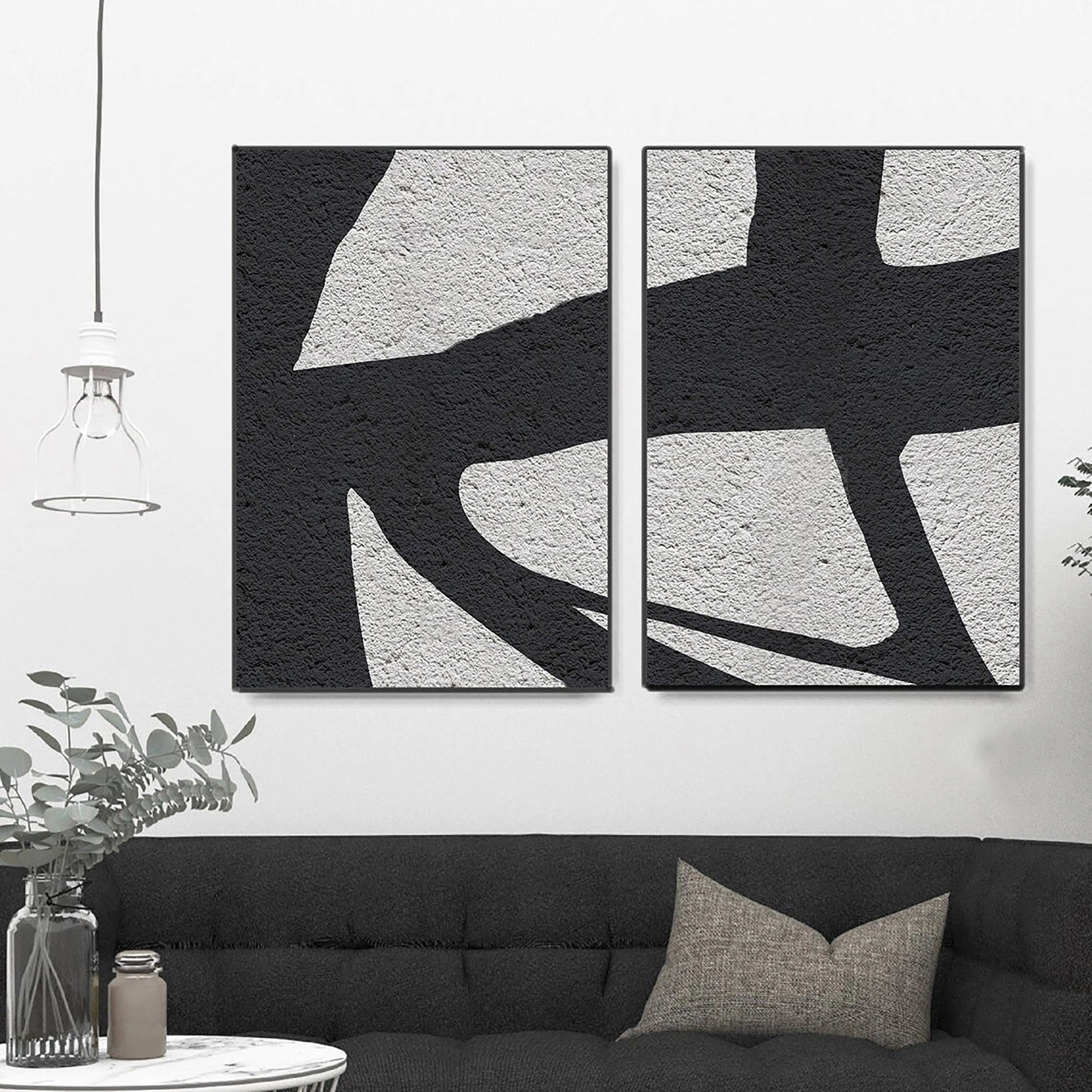 Wabi Sabi Abstract Wall Art Set of 2 #WA112