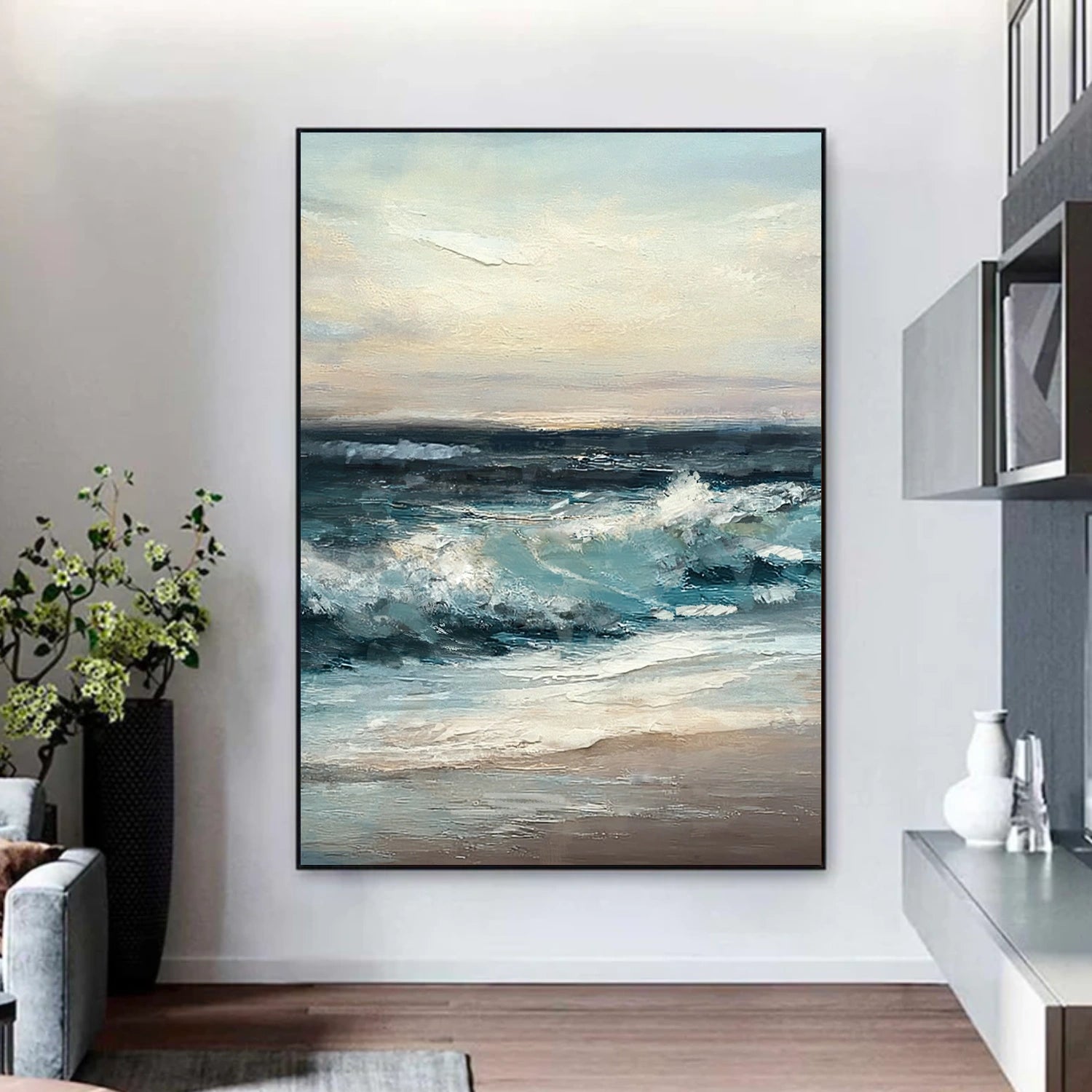 Sky And Ocean Abstract Wall Art #SO327