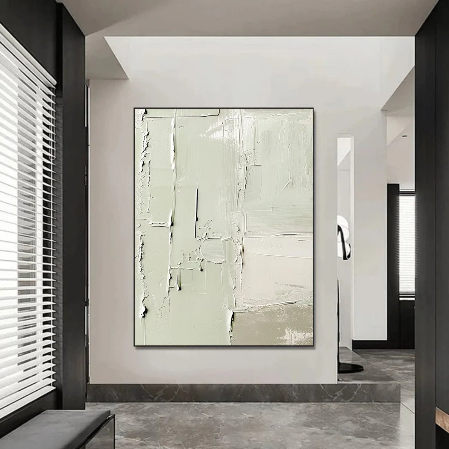 Green Abstract Textured Wall Art #AW120