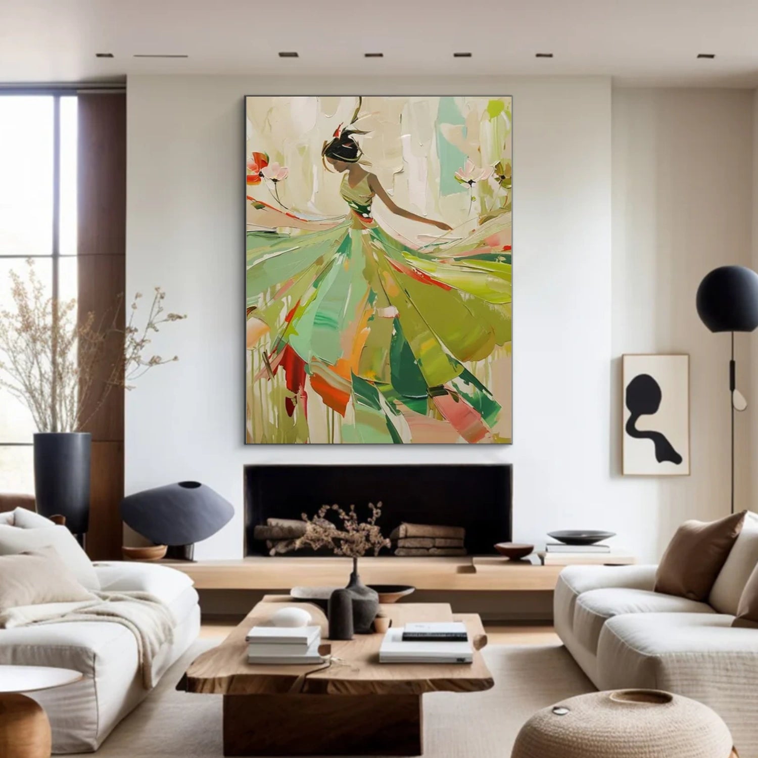 Colorful Abstract Portrait Textured Wall Art #WP015