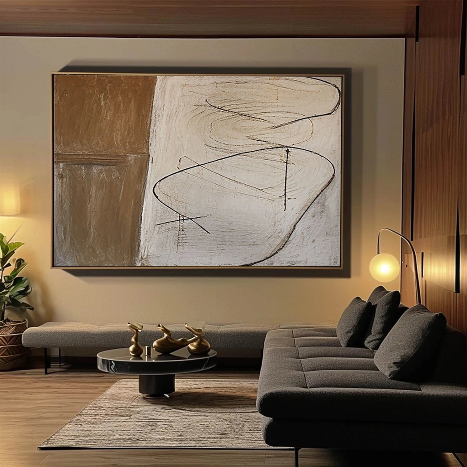 Wabi Sabi Abstract Canvas Art #WA208