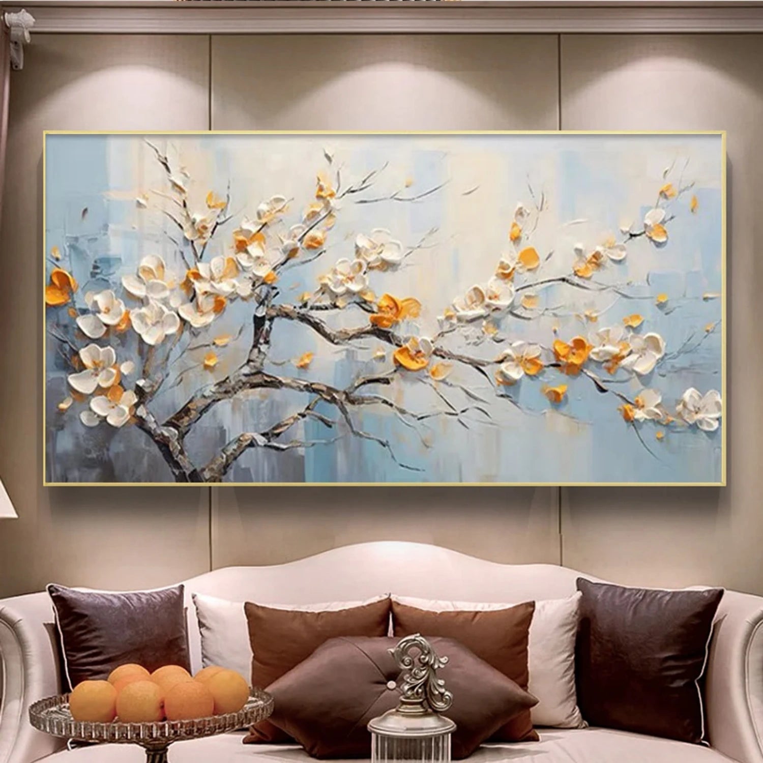 Colorful Tree And Flower Painting #TF083