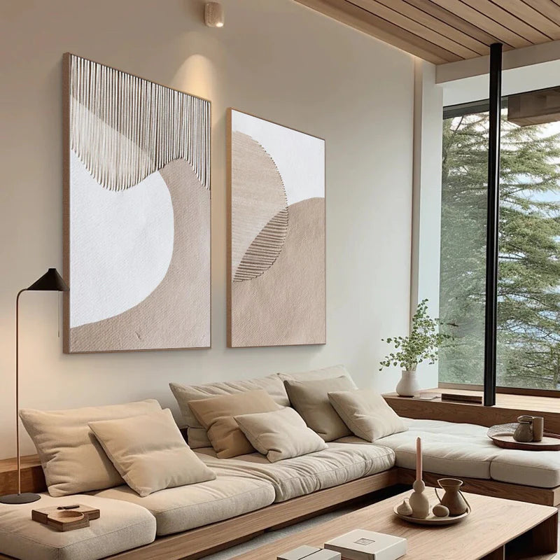 Wabi Sabi Abstract Wall Art Set of 2 #WA002