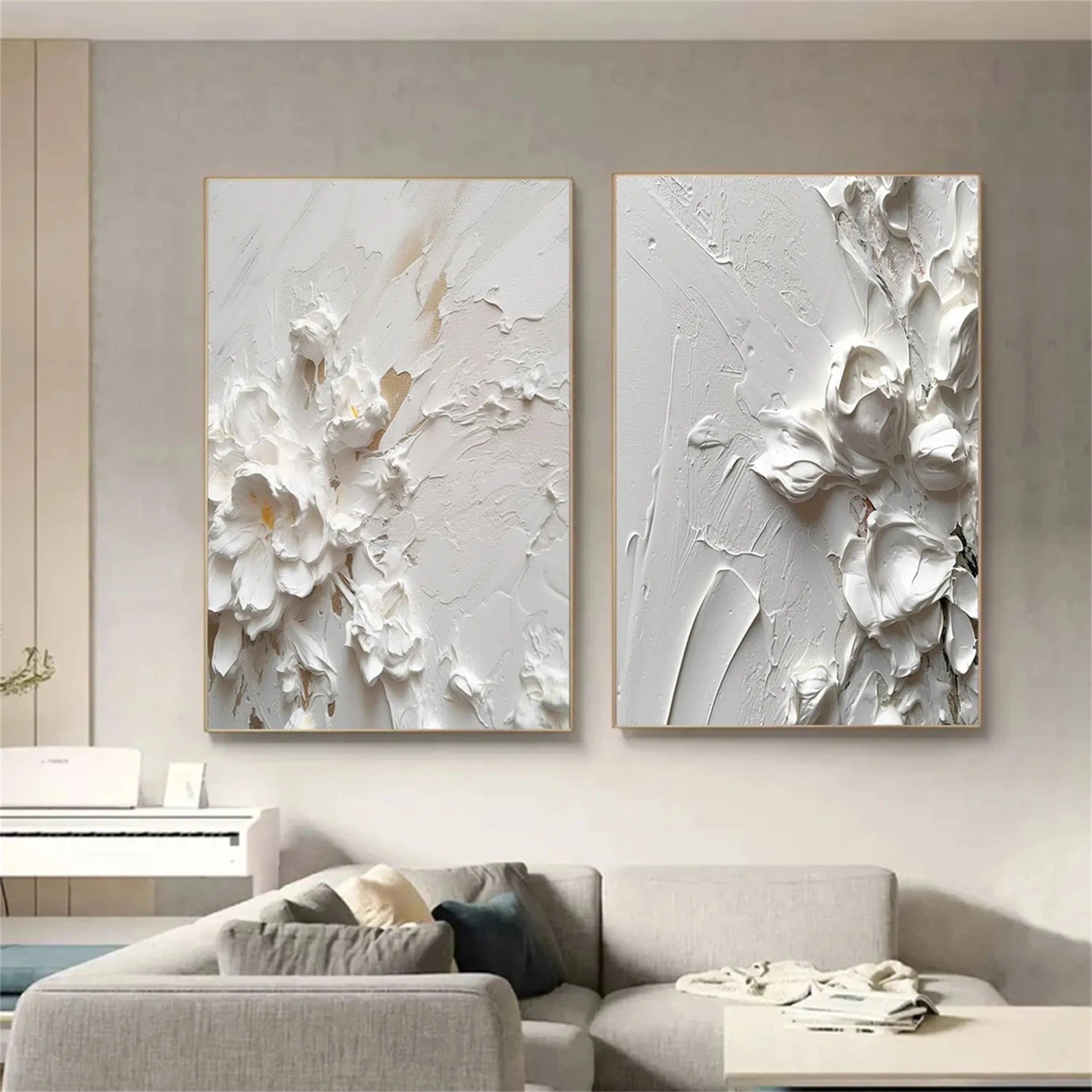 Colorful Tree And Flower Painting Set of 2 #TF015