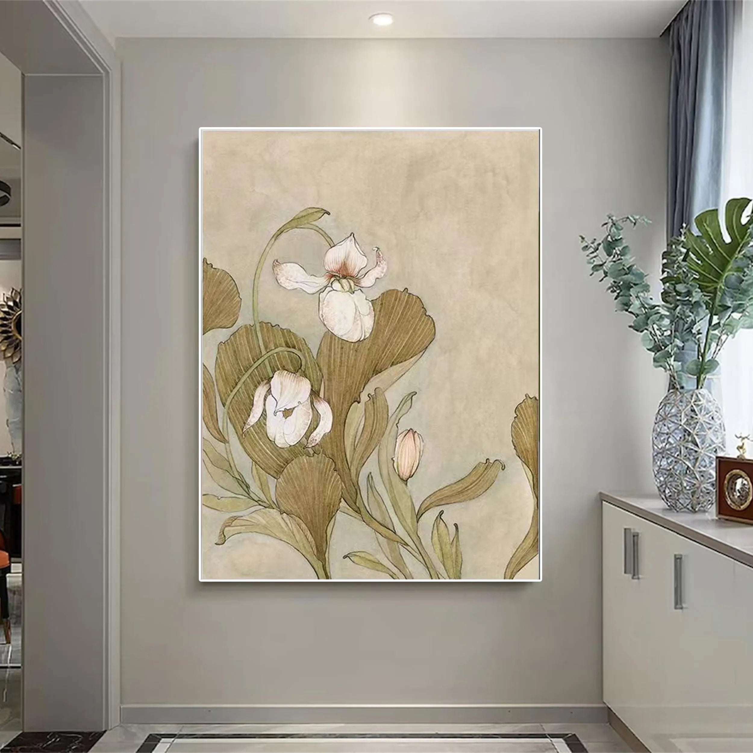 Colorful Tree And Flower Painting #TF048