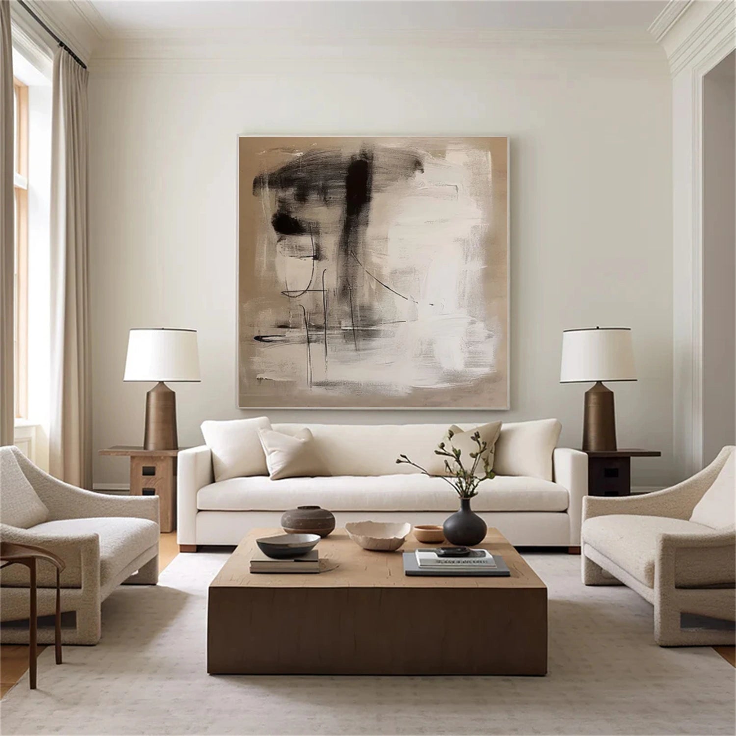 Wabi Sabi Abstract Canvas Art #WA223