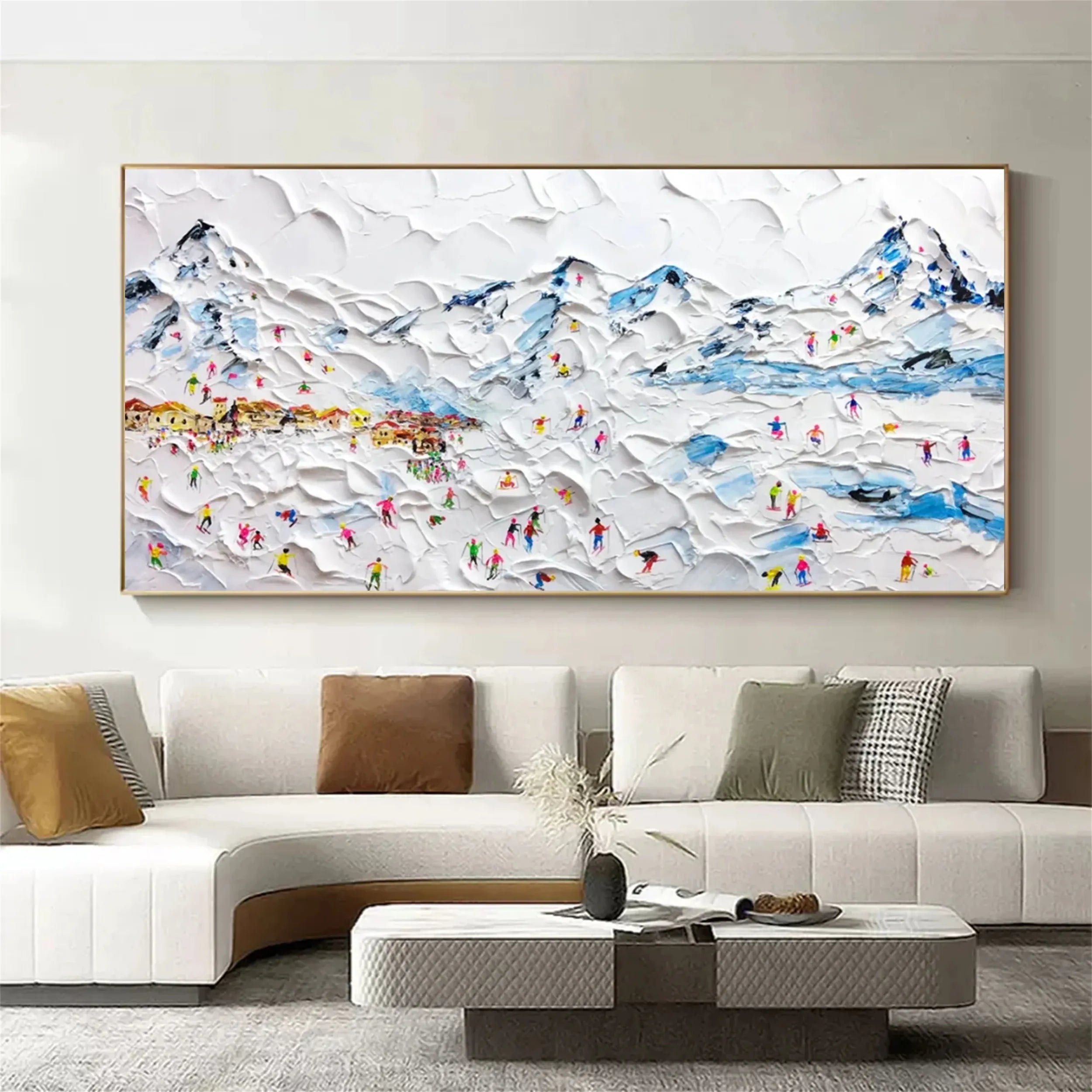 White Textured Minimalist Wall Art #WT147