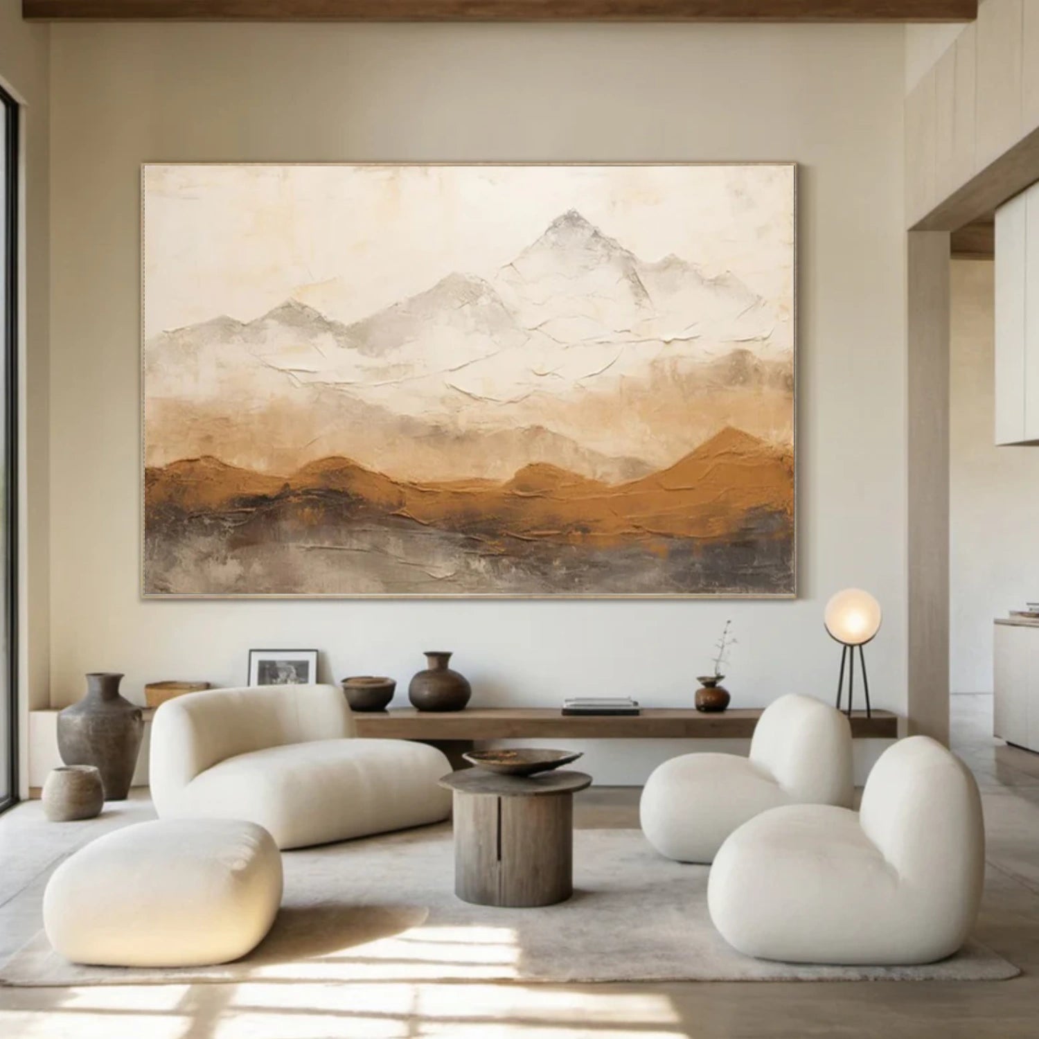 Abstract Mountain Textured Canvas Art #WT215