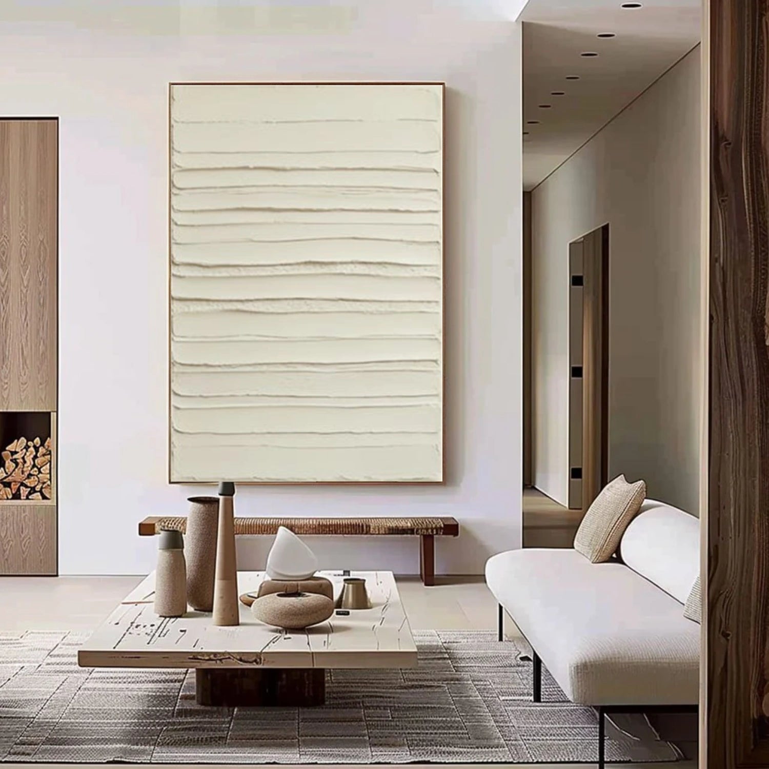 Beige Textured Minimalist Wall Art#WT234