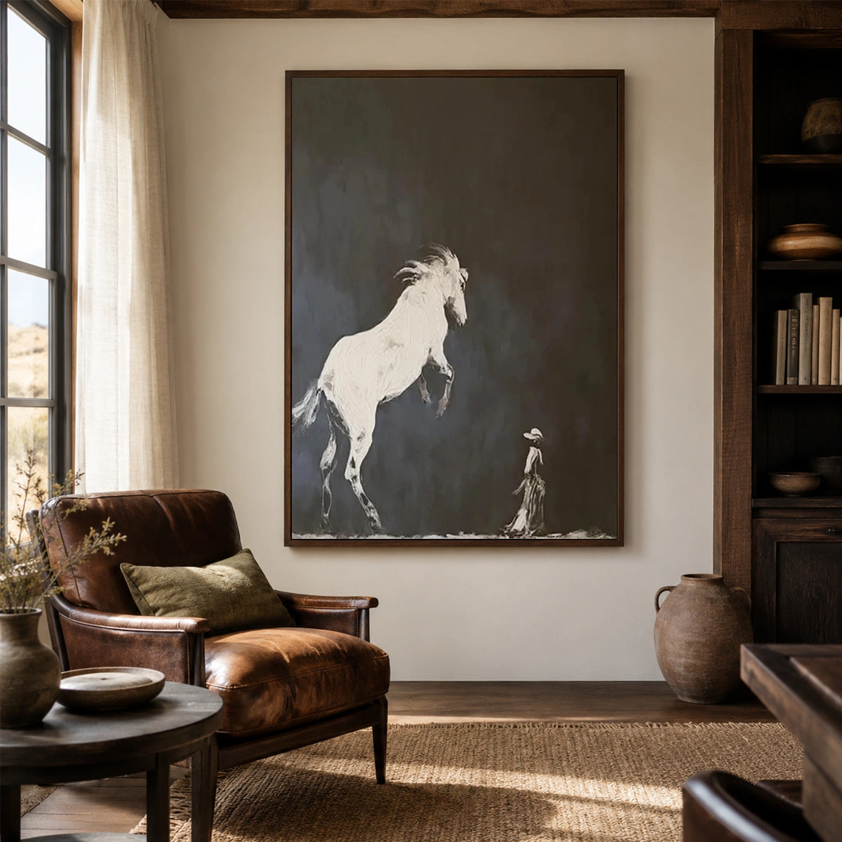 Abstract Animal Art Horse Wall Art #AT096