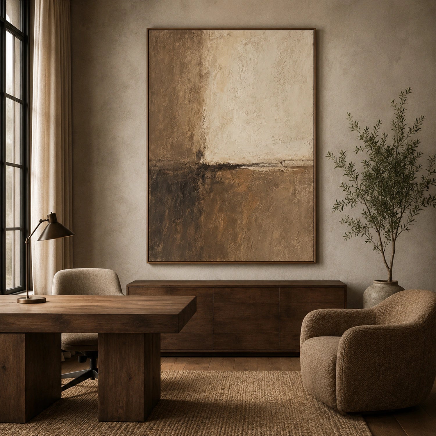 Wabi Sabi Abstract Canvas Art #WA274