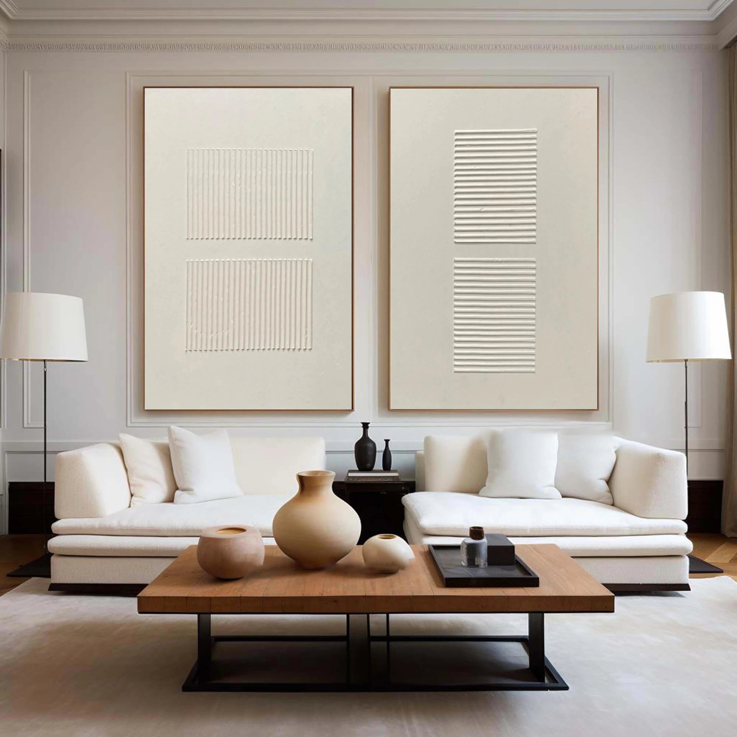 Wabi Sabi Abstract Wall Art Set of 2 #WA101