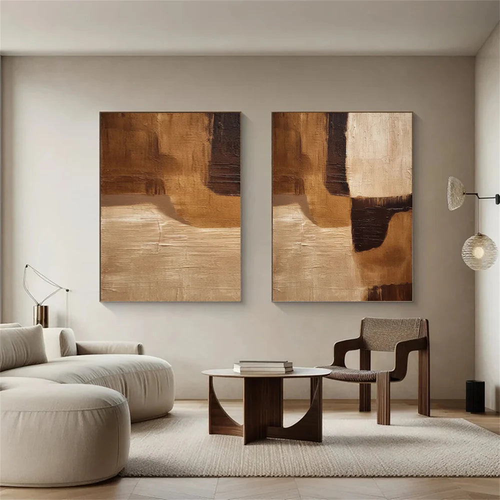 Wabi Sabi Abstract Wall Art Set of 2 #WA170
