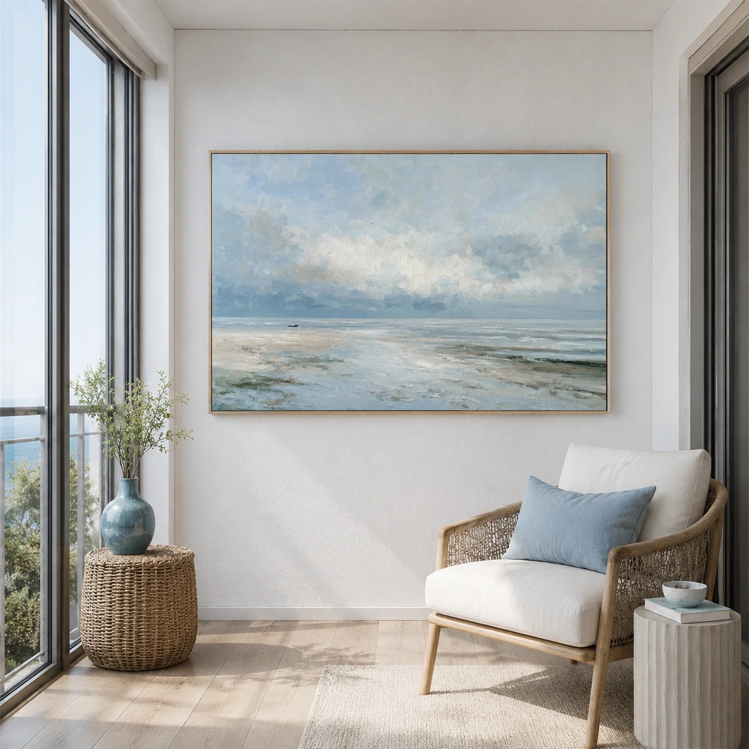 Sky And Ocean Abstract Wall Art #SO435