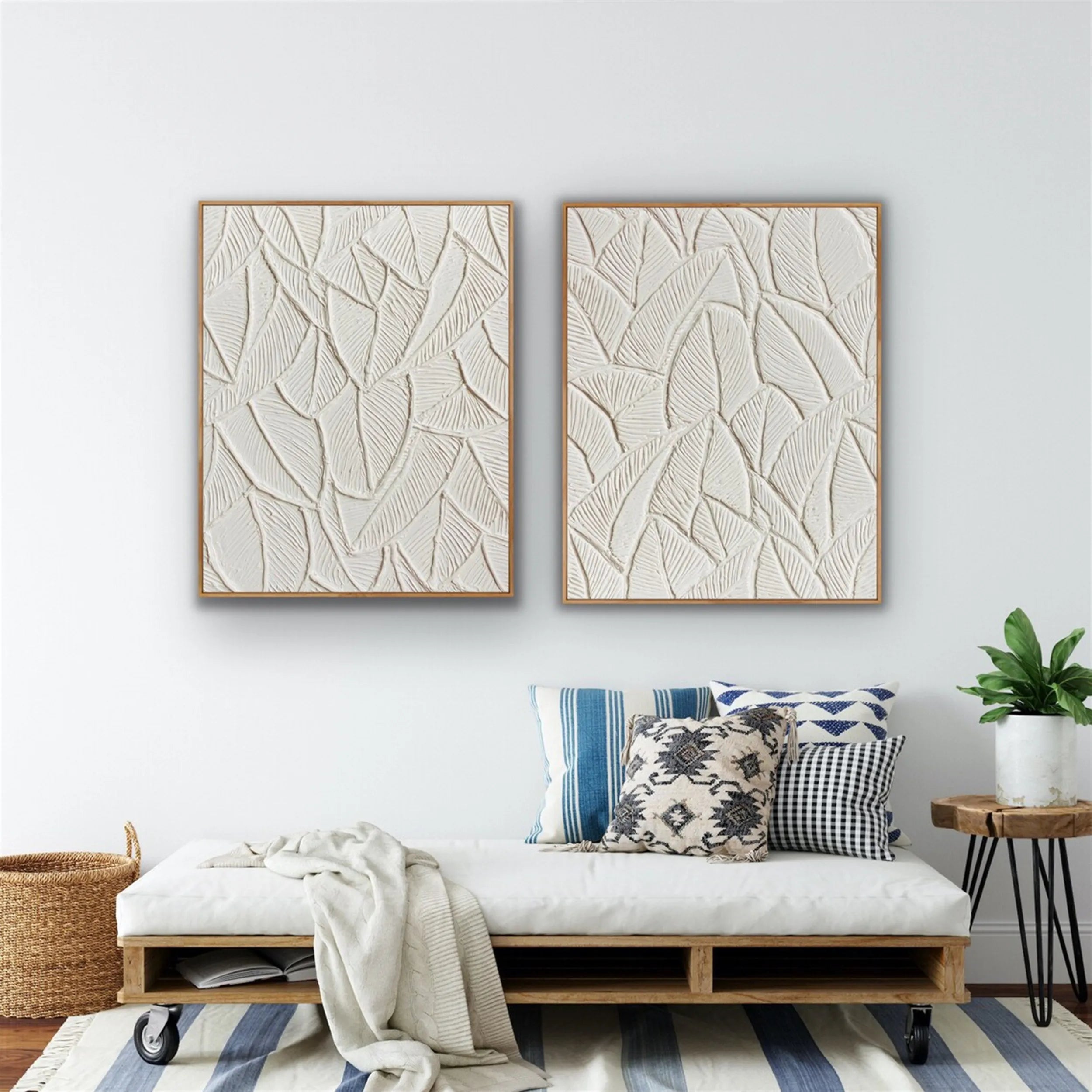 White Tree And Flower Painting #TF057