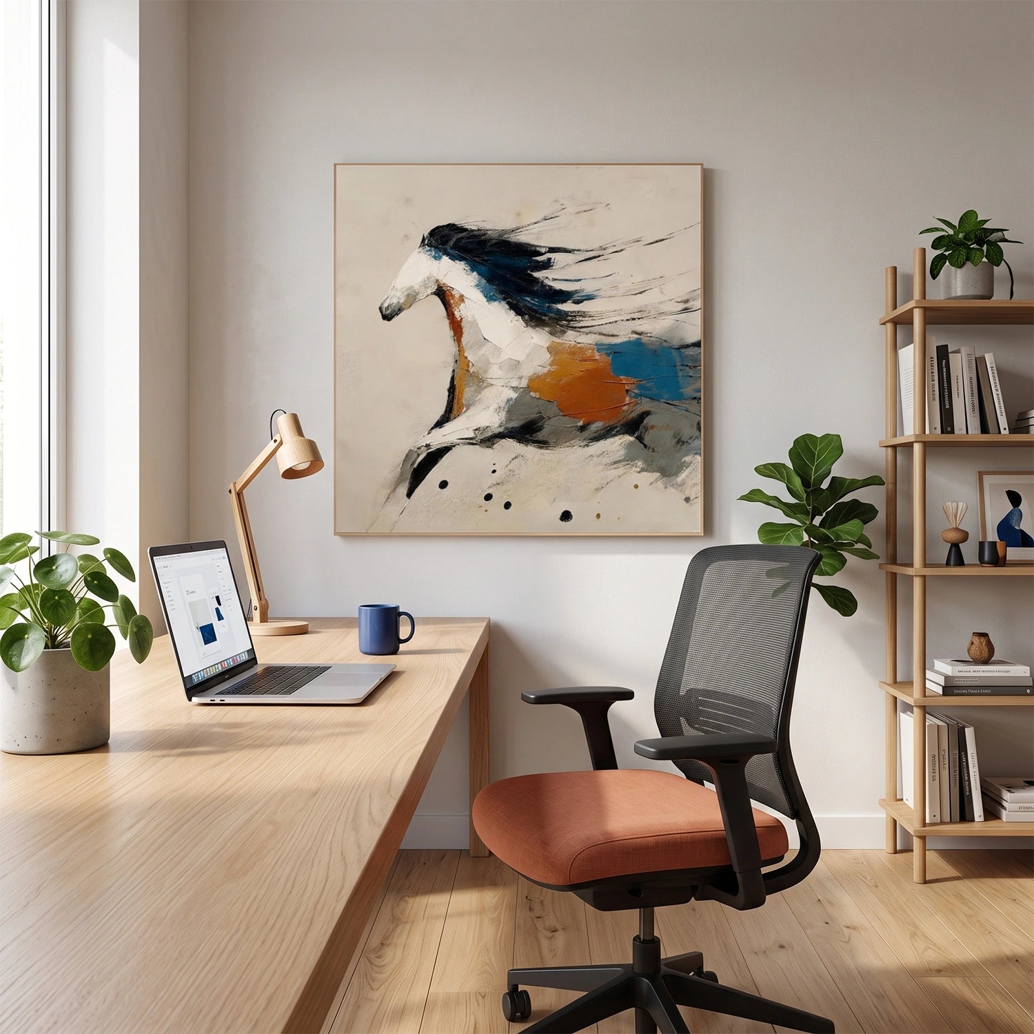 Abstract Animal Art Horse Wall Art #AT083