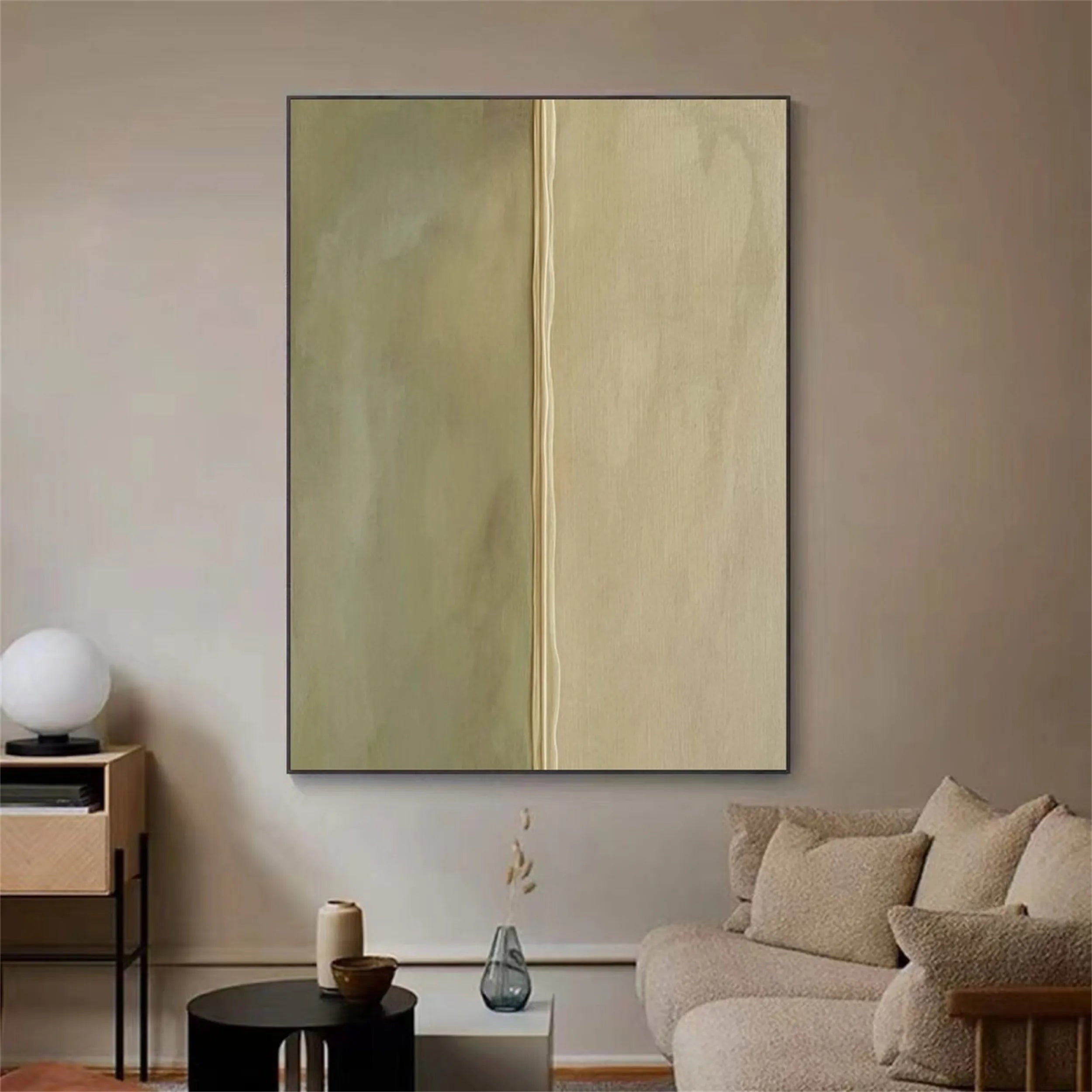 Green Textured Minimalist Wall Art #GT022
